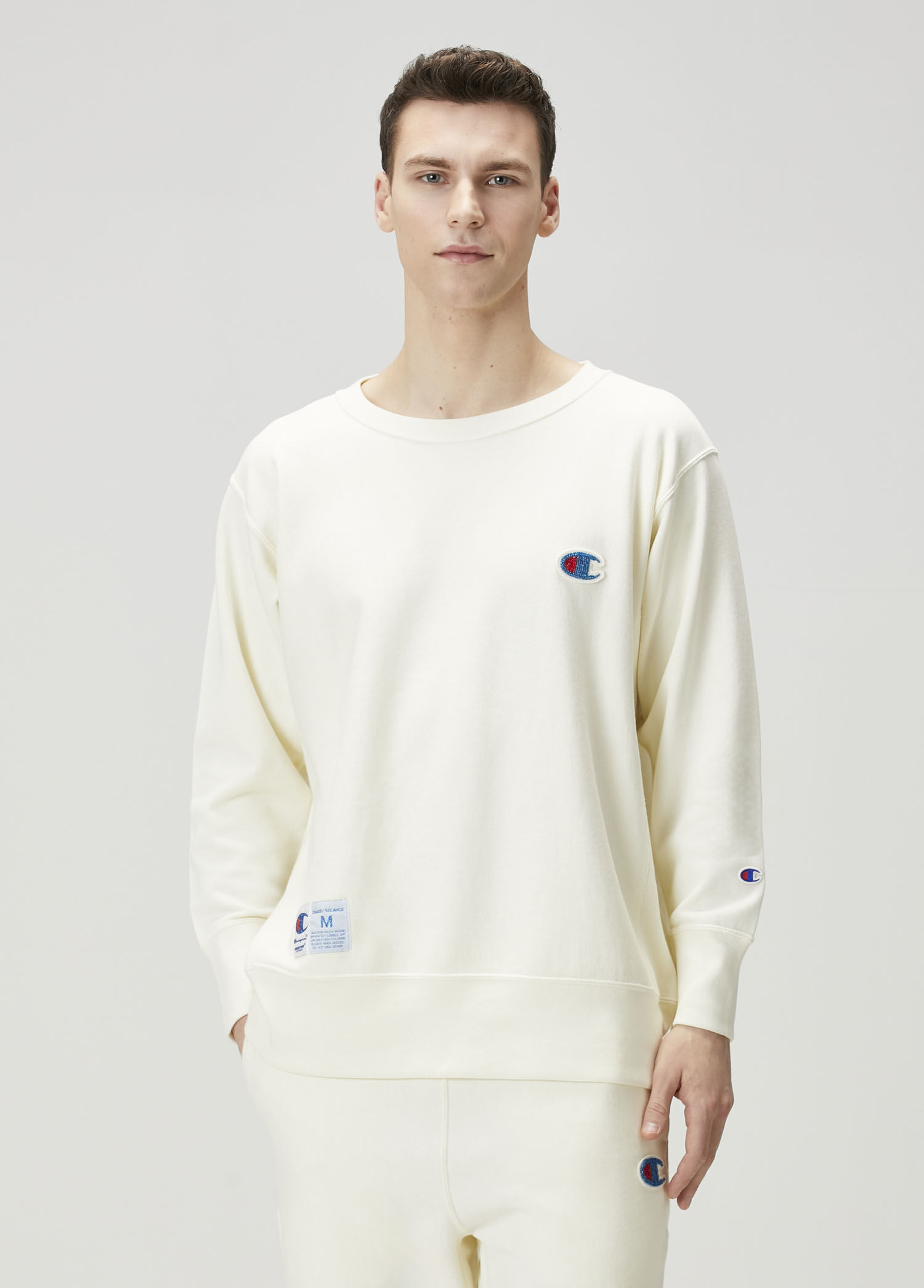 Ekru Logo Detaylı Sweatshirt