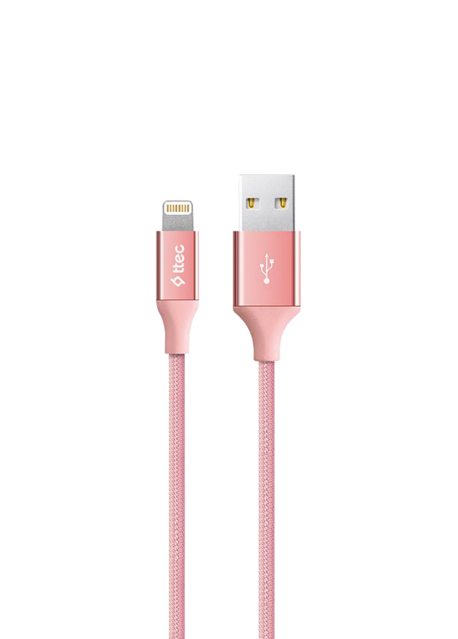 AlumiCable Rose Altın USB-A To Lightning Şarj Kablosu