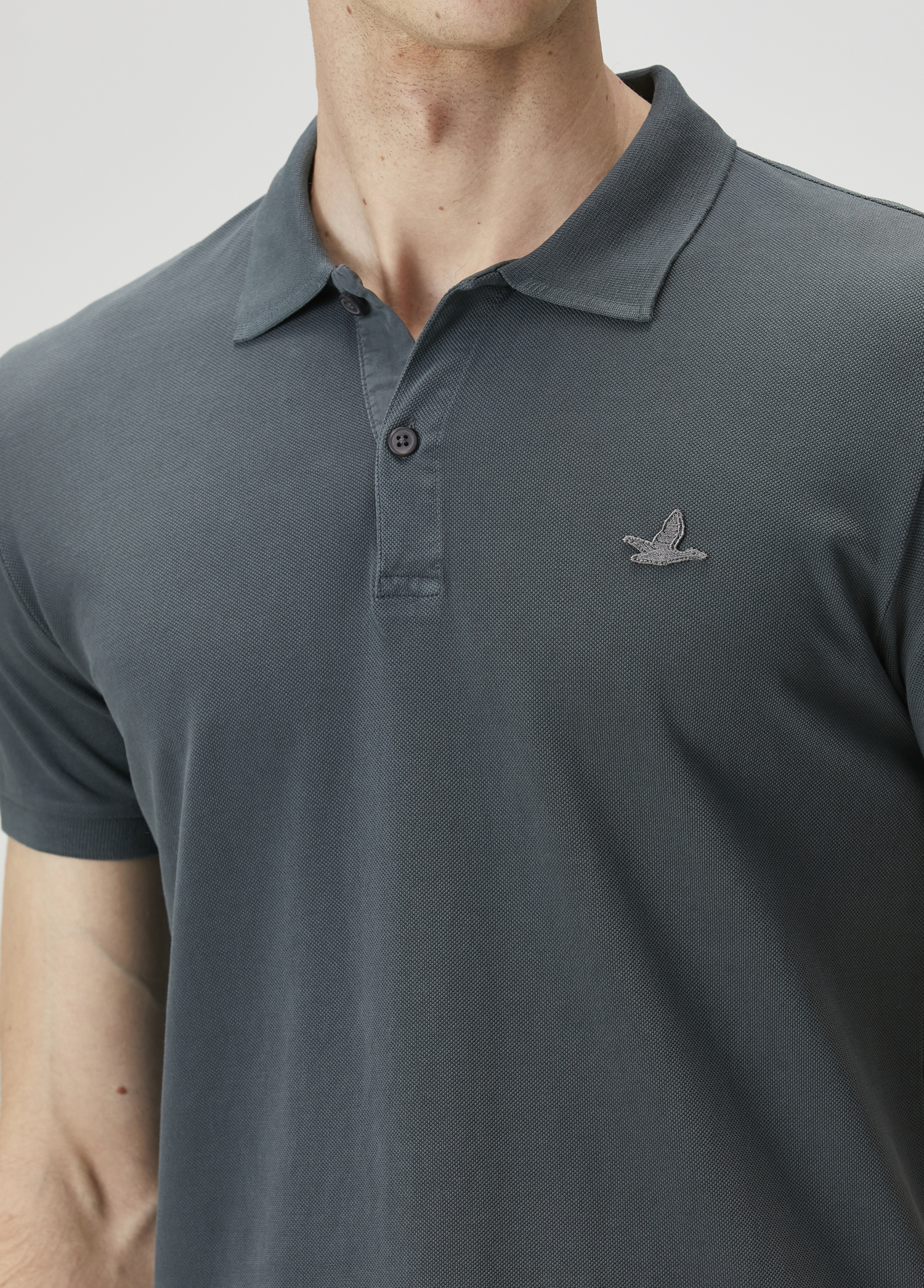 Gri Polo Yaka T-shirt_4