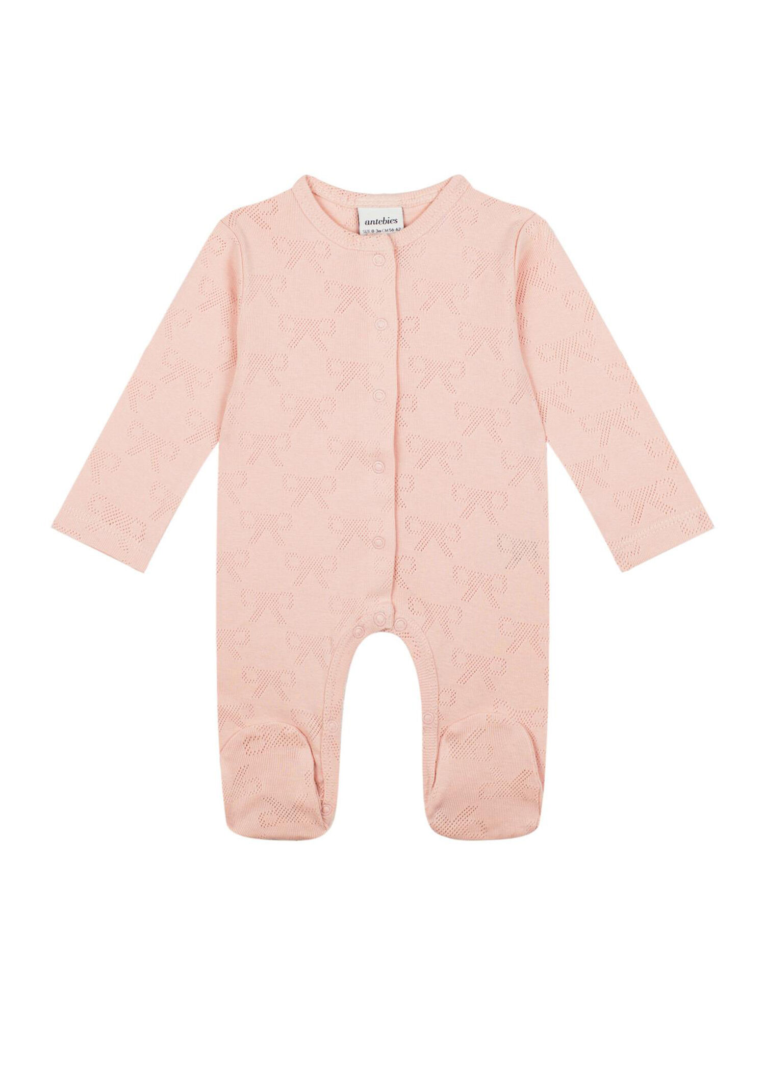 Pembe Kurdele Jakar Uzun Kollu Kız Bebek Tulum