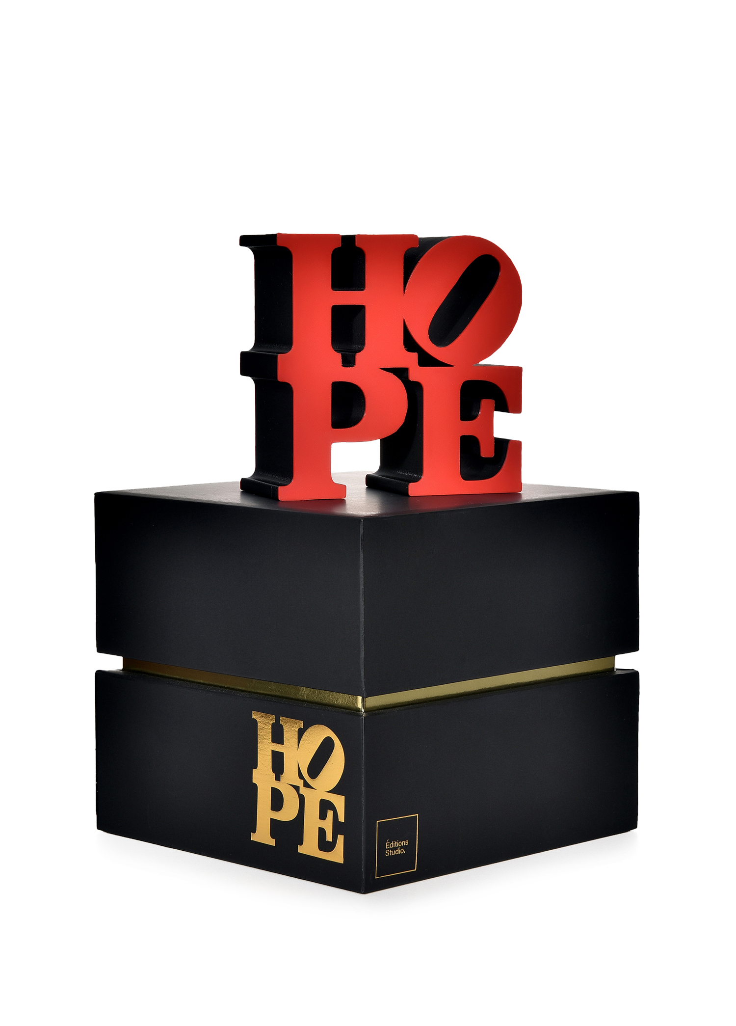 Robert Indiana Hope Small Kırmızı Siyah Heykel