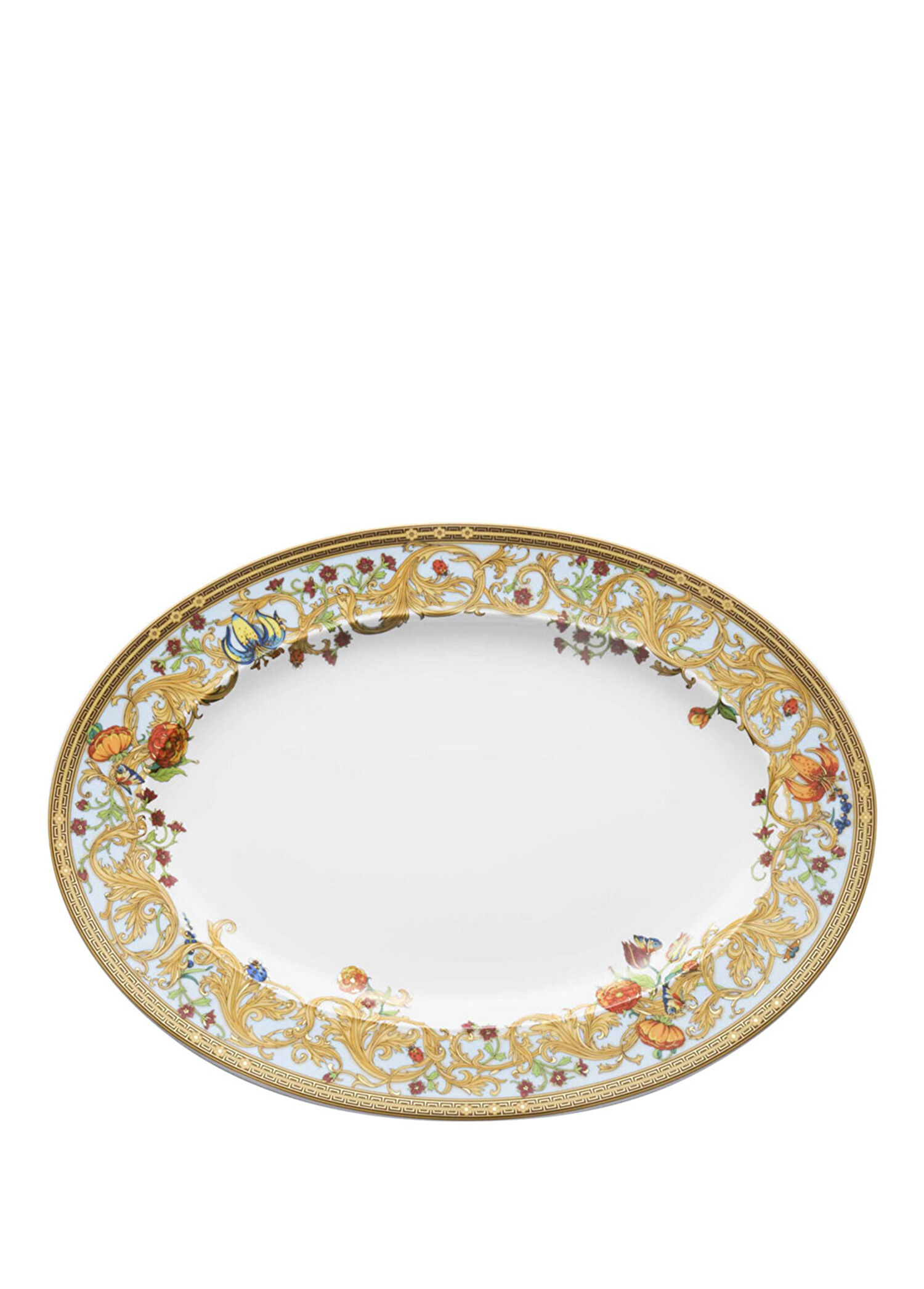 Le Jardin de Versace Porselen Oval Servis Tabağı 34 cm