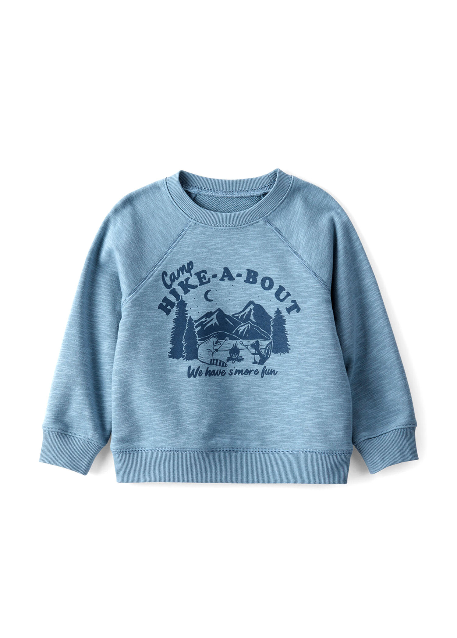 Mavi Uzun Kollu Erkek Çocuk Sweatshirt