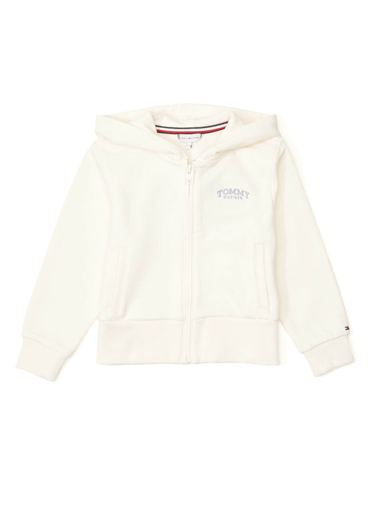 Beyaz Logo Nakışlı Kız Çocuk Sweatshirt