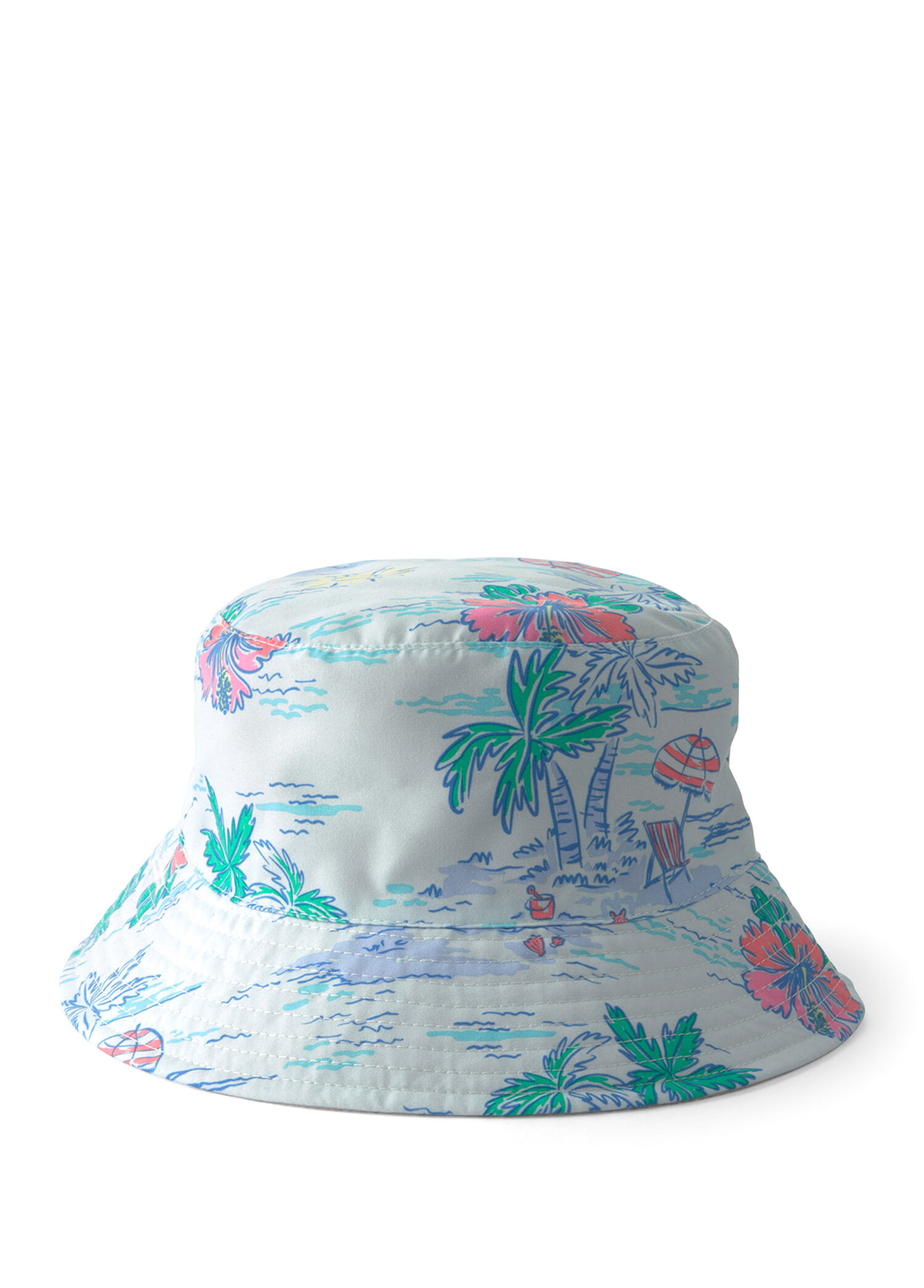 Renkli Baskılı Çift Taraflı Erkek Bebek Şapka