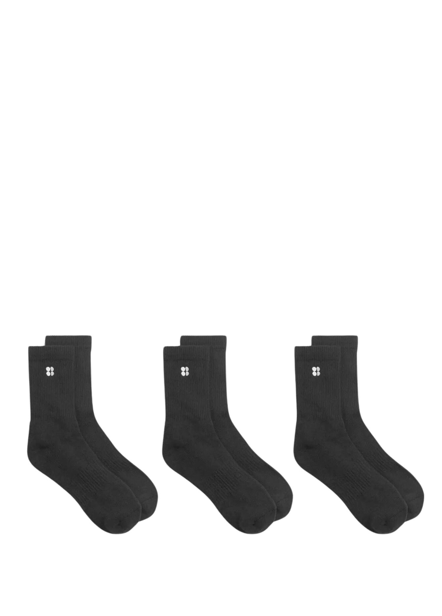 Essentials Crew Socks Siyah Kadın 3'lü Spor Çorap