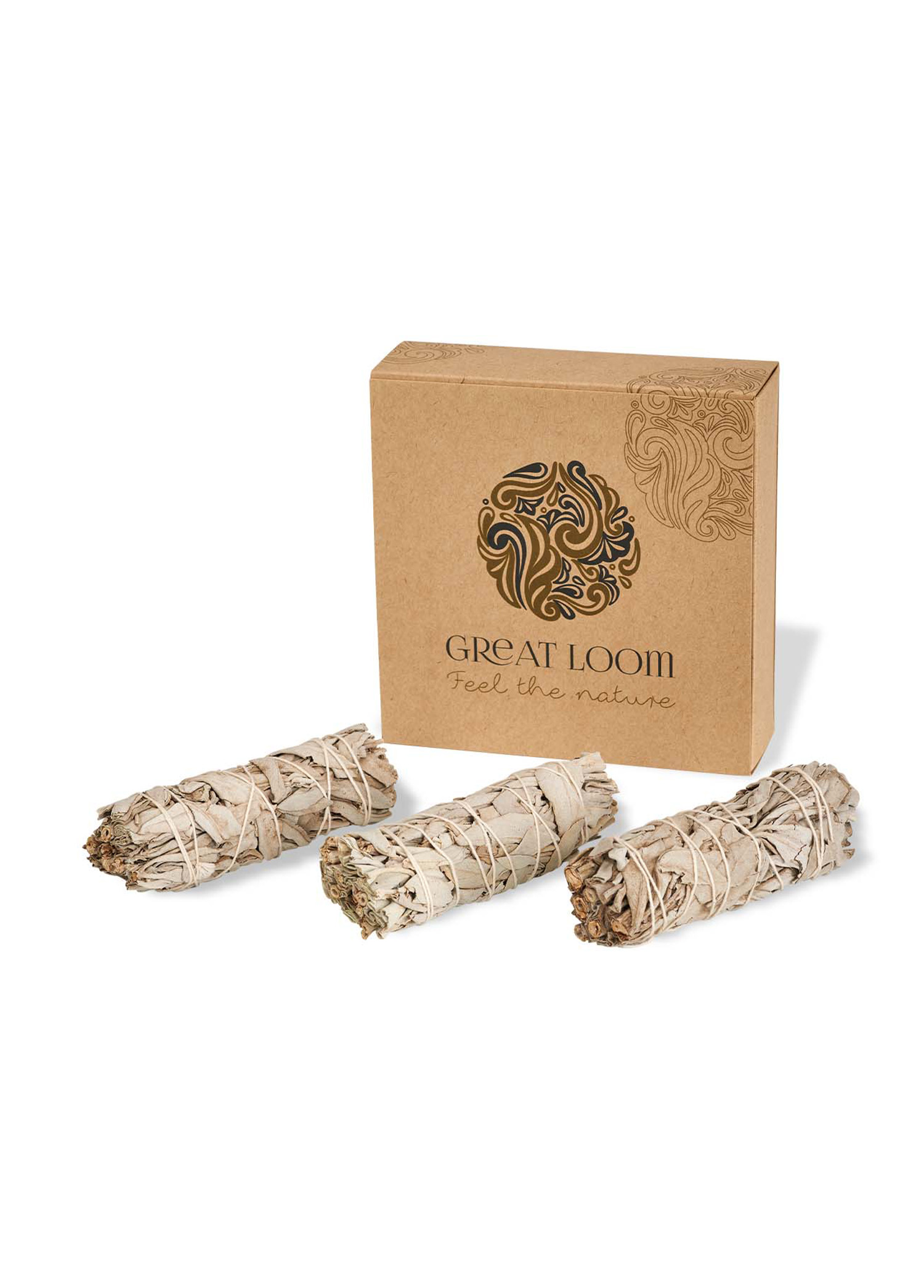 Great Loom California White Sage Doğal 3'lü Tütsü Demeti