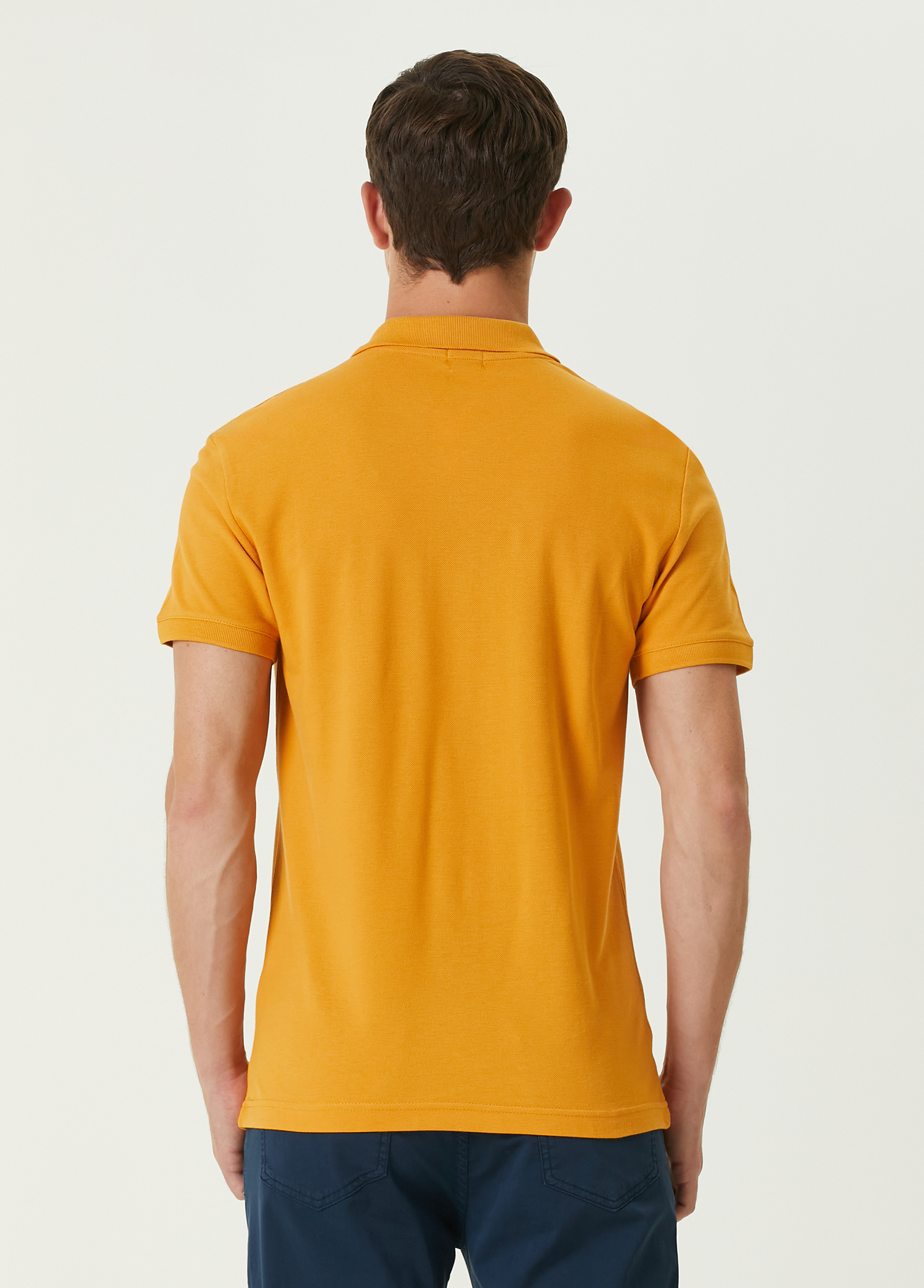 Slim Fit Hardal Polo Yaka T-shirt_4