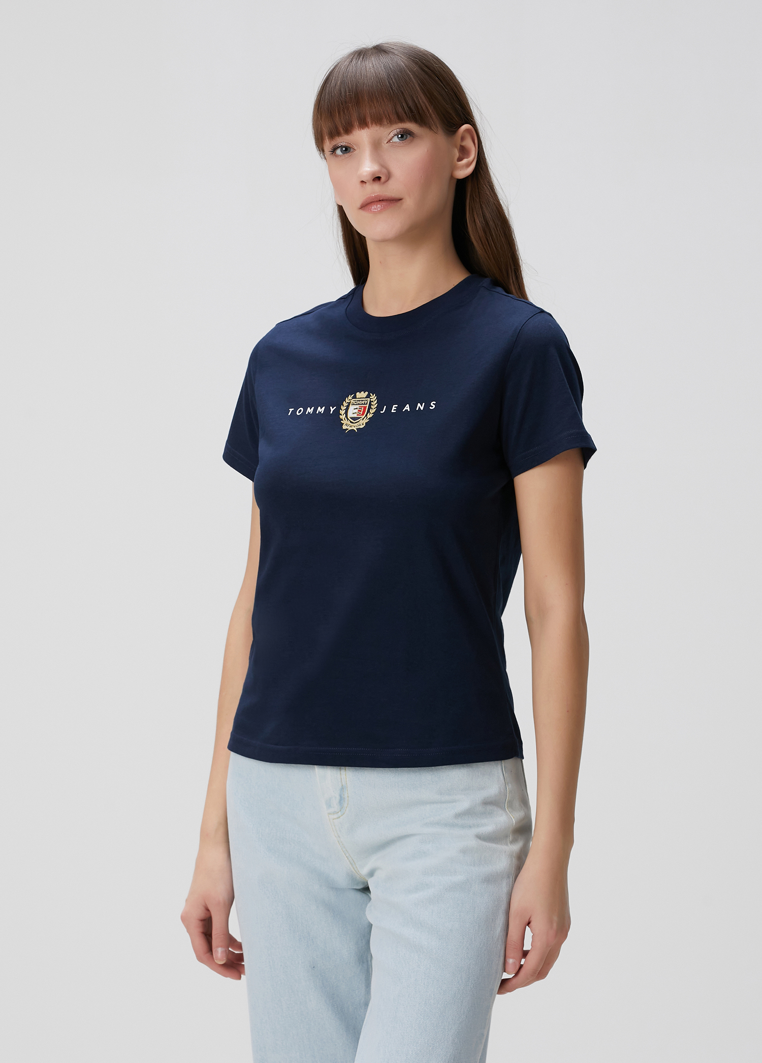 Reg Crest Lacivert Logolu T-shirt