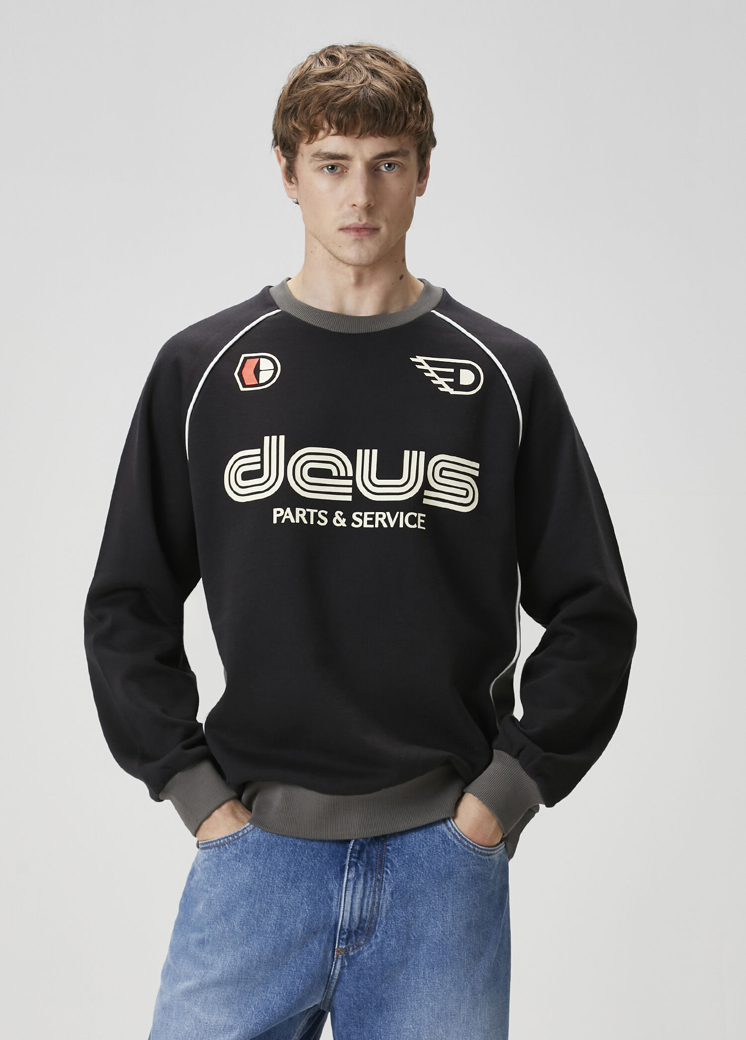 Loose Fit Power Shift Black Sweatshirt