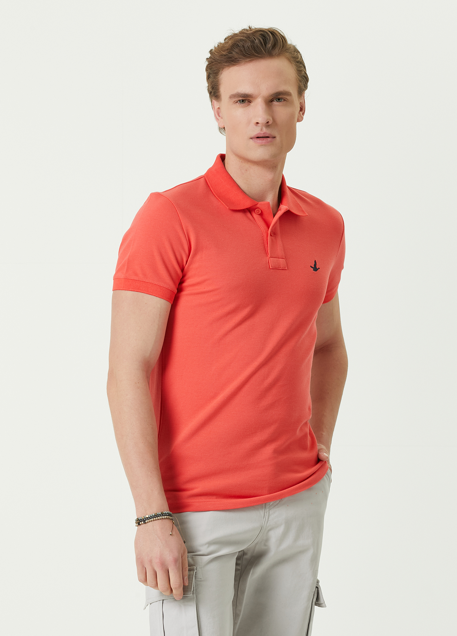 Slim Fit Mercan Polo Yaka T-shirt_2