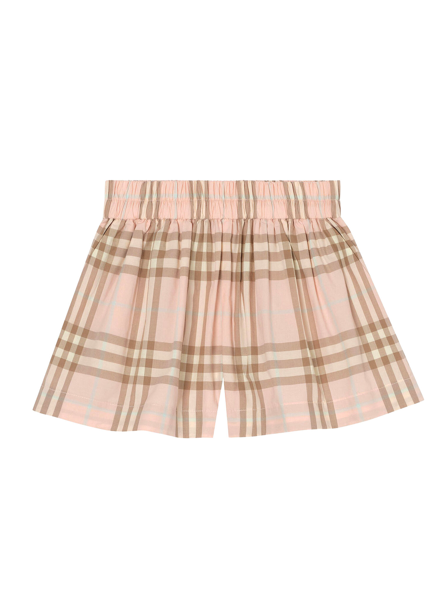Marcy Pembe Ekose Desenli Unisex Çocuk Şort