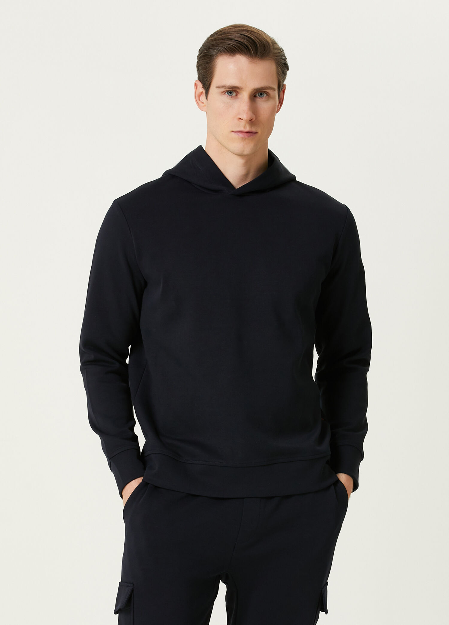 Lacivert Logo Nakışlı Sweatshirt