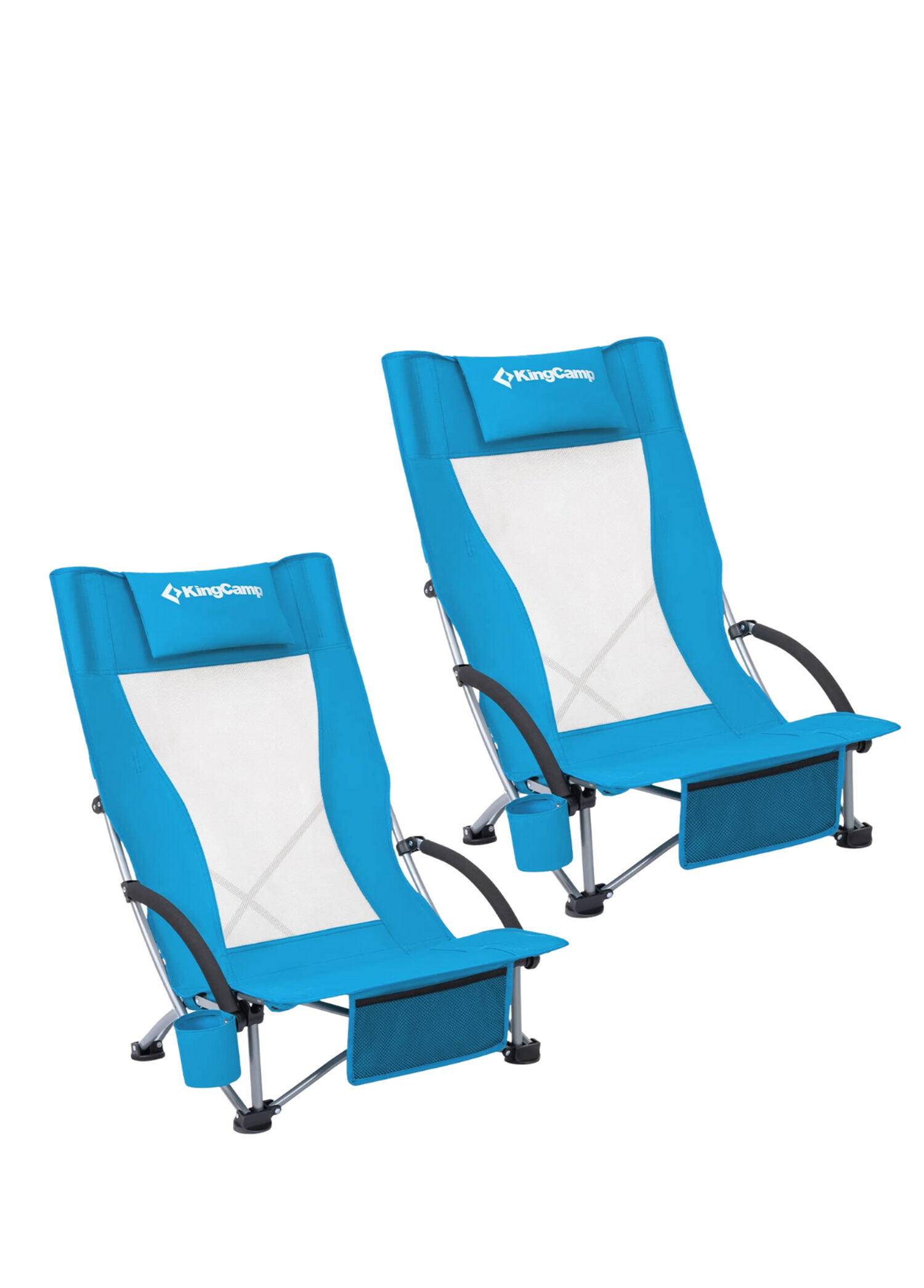 Lilac High Comfort Blue 2'li Plaj ve Kamp Sandalyesi Seti