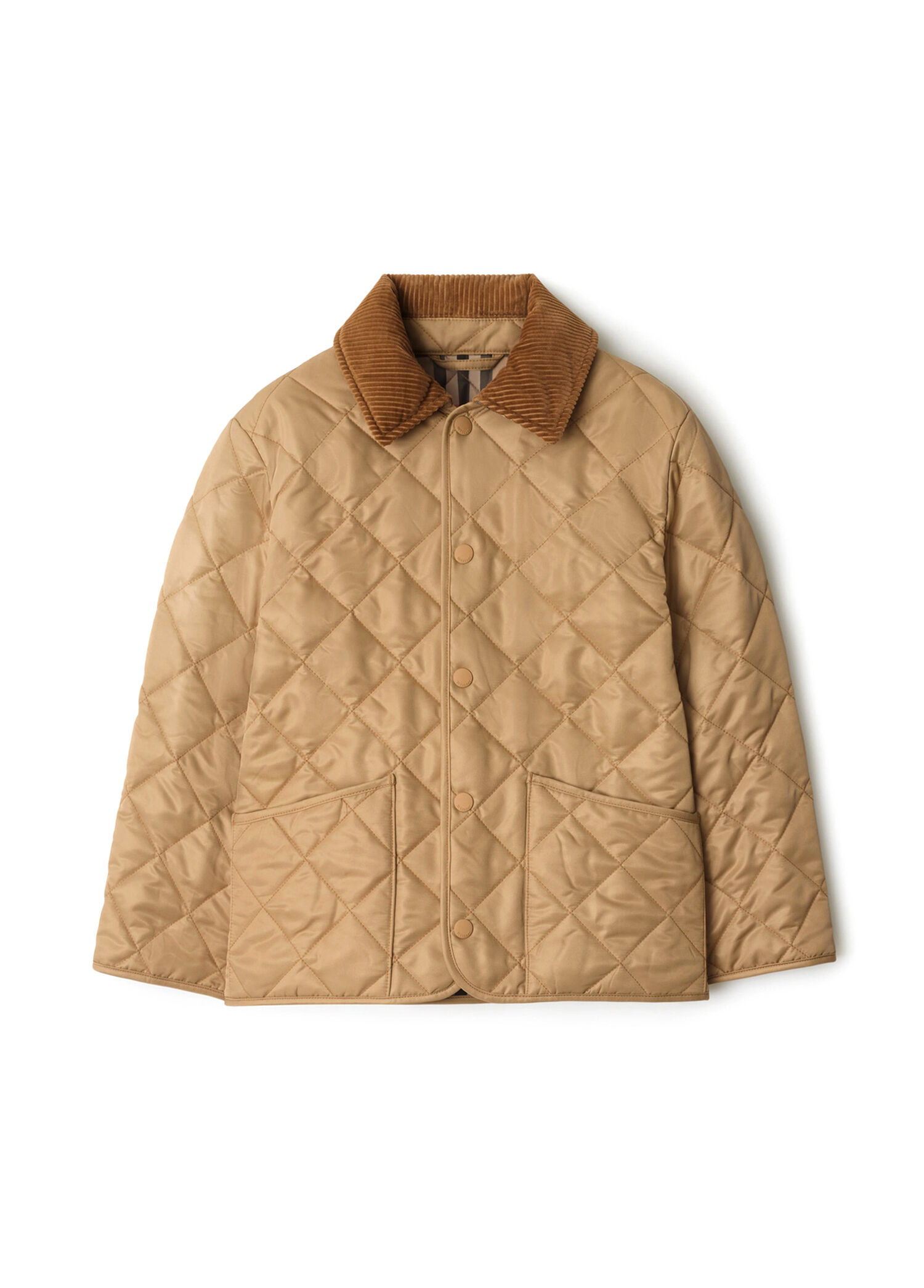 Milo Quilted Barn Bej Unisex Çocuk Mont