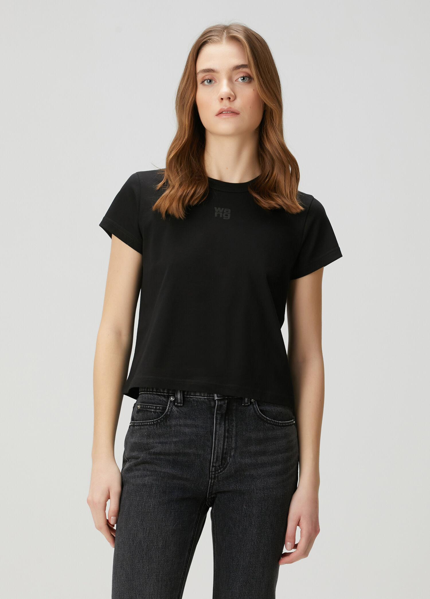 T by Alexander Wang Siyah Kadın Siyah Logolu T-shirt 1668258 | Beymen