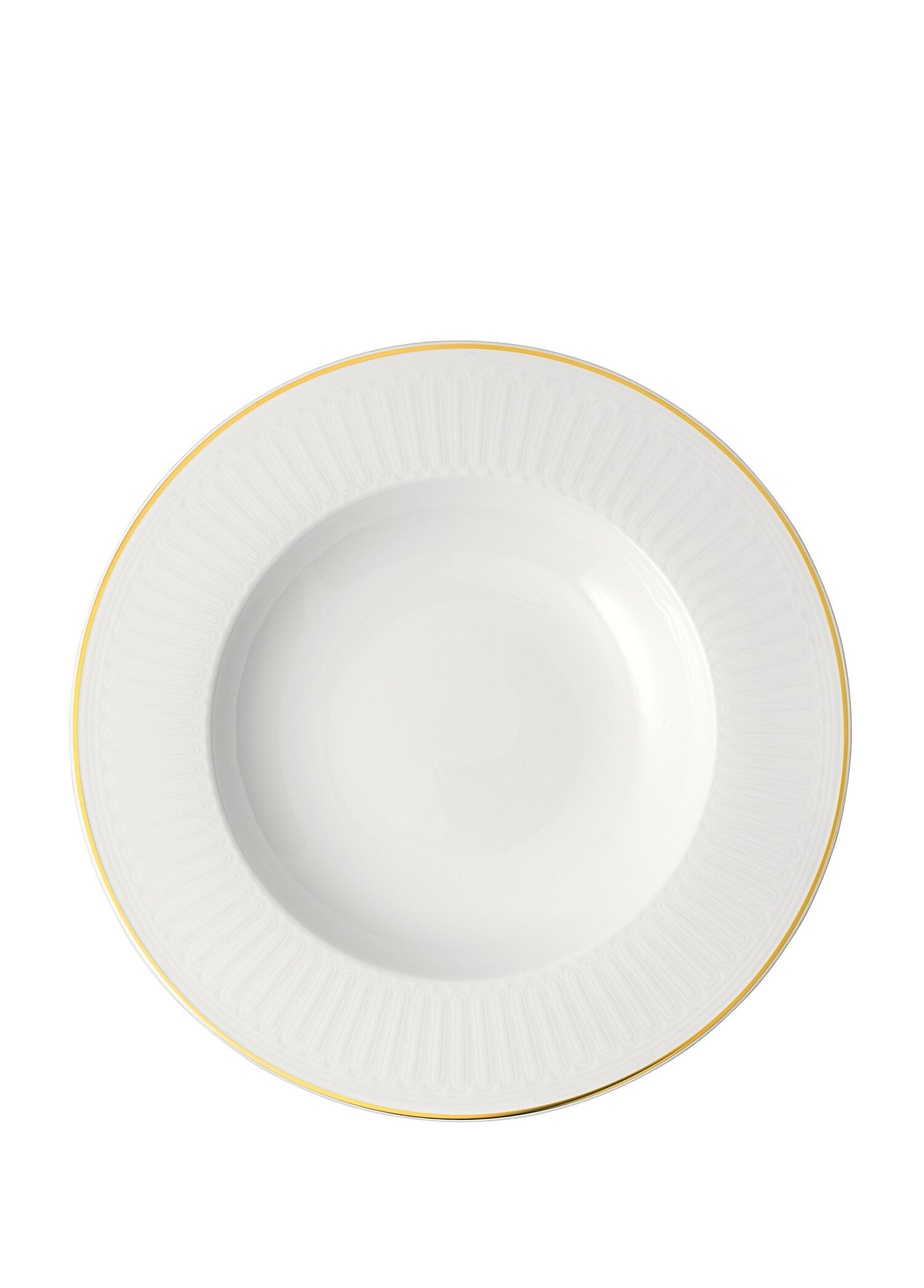 Chateau Septfontaines Beyaz Gold Porselen Çukur Tabak 25 cm