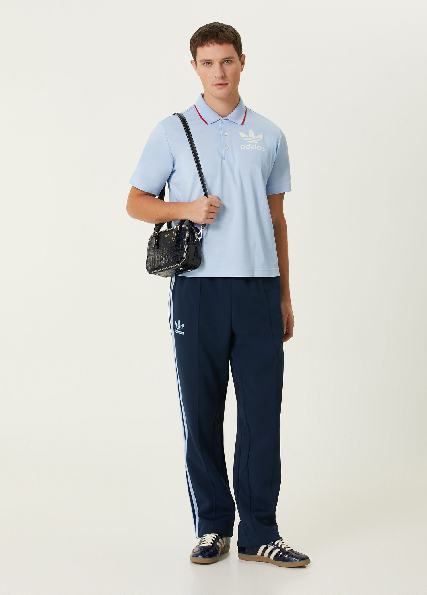 Adidas - Wales Bonner Mavi Polo Yaka T-shirt - Mavi