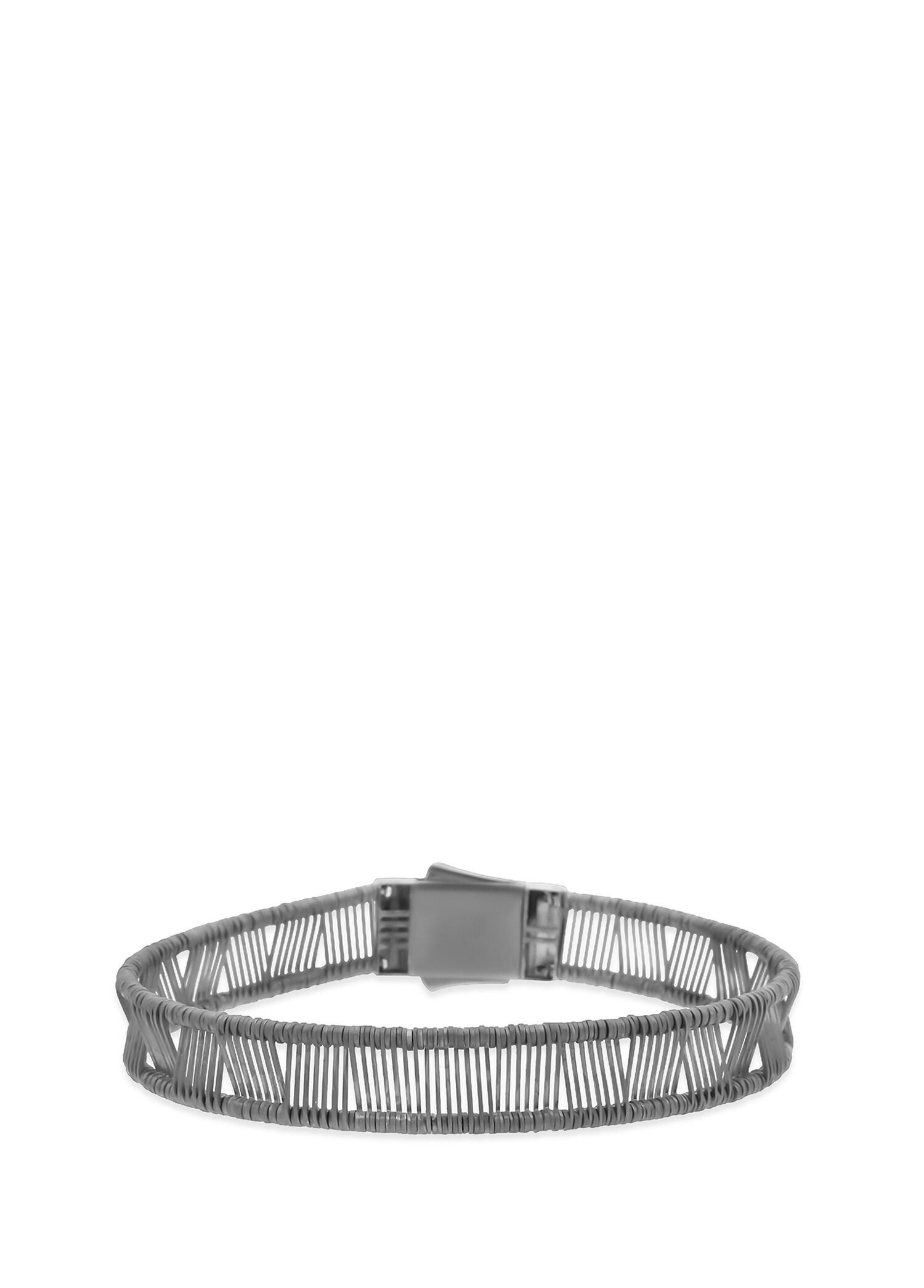 Orena Jewelry Siyah Erkek Lattice Siyah Rodyum 925 Ayar Gümüş Erkek Bileklik 1999007 | Beymen