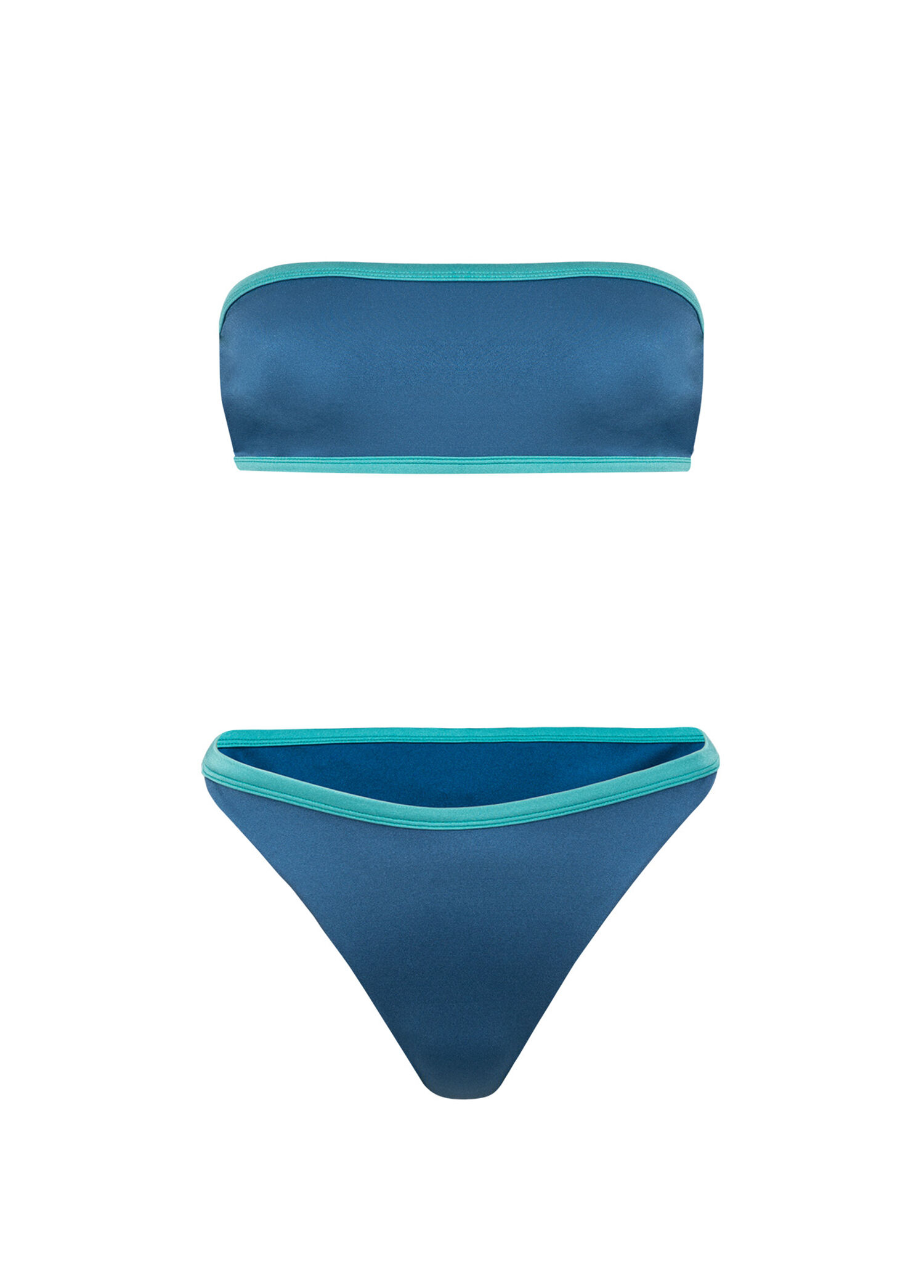 Lynne Koyu Mavi Kadın Straplez Bikini Takımı