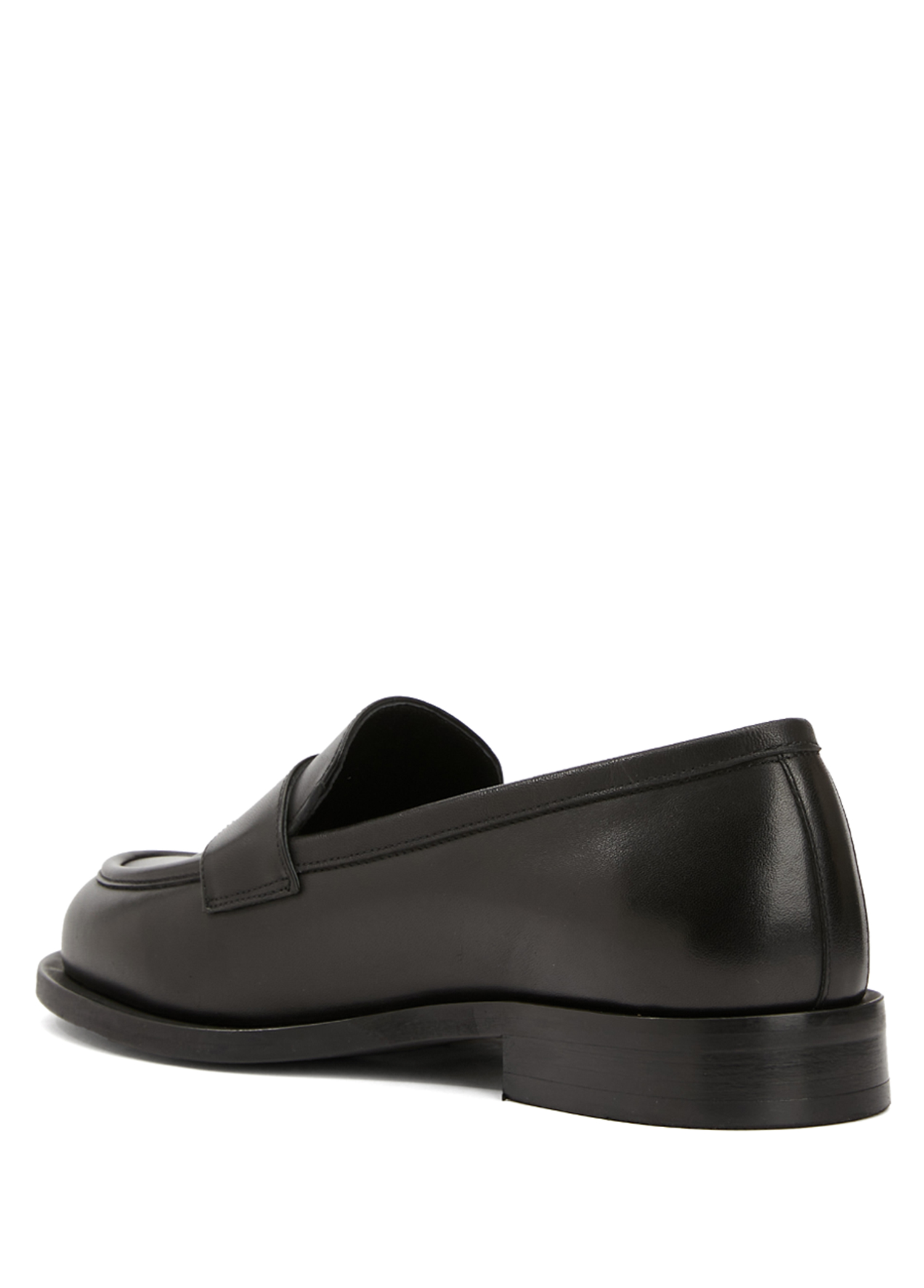 Siyah Kadın Deri Loafer_7