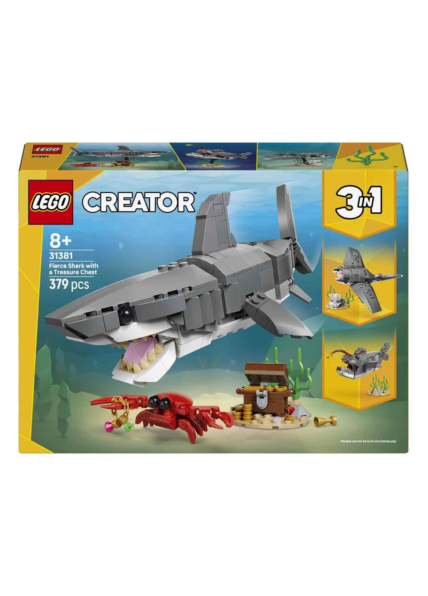 LEGO - Creator Acımasız Köpek Balığı ile Hazine Sandığı 379 Parça