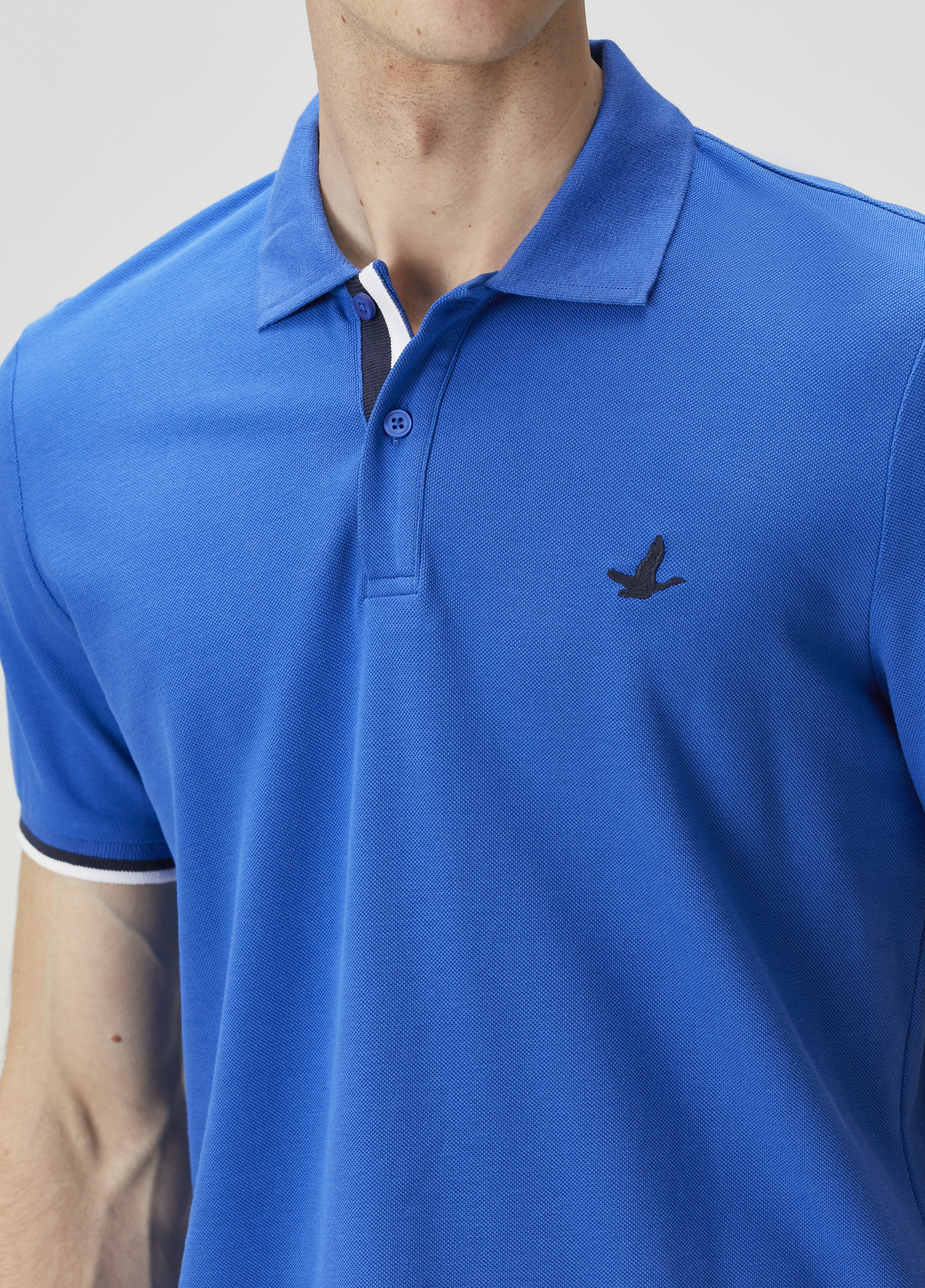 Saks Lacivert Polo Yaka T-shirt_4