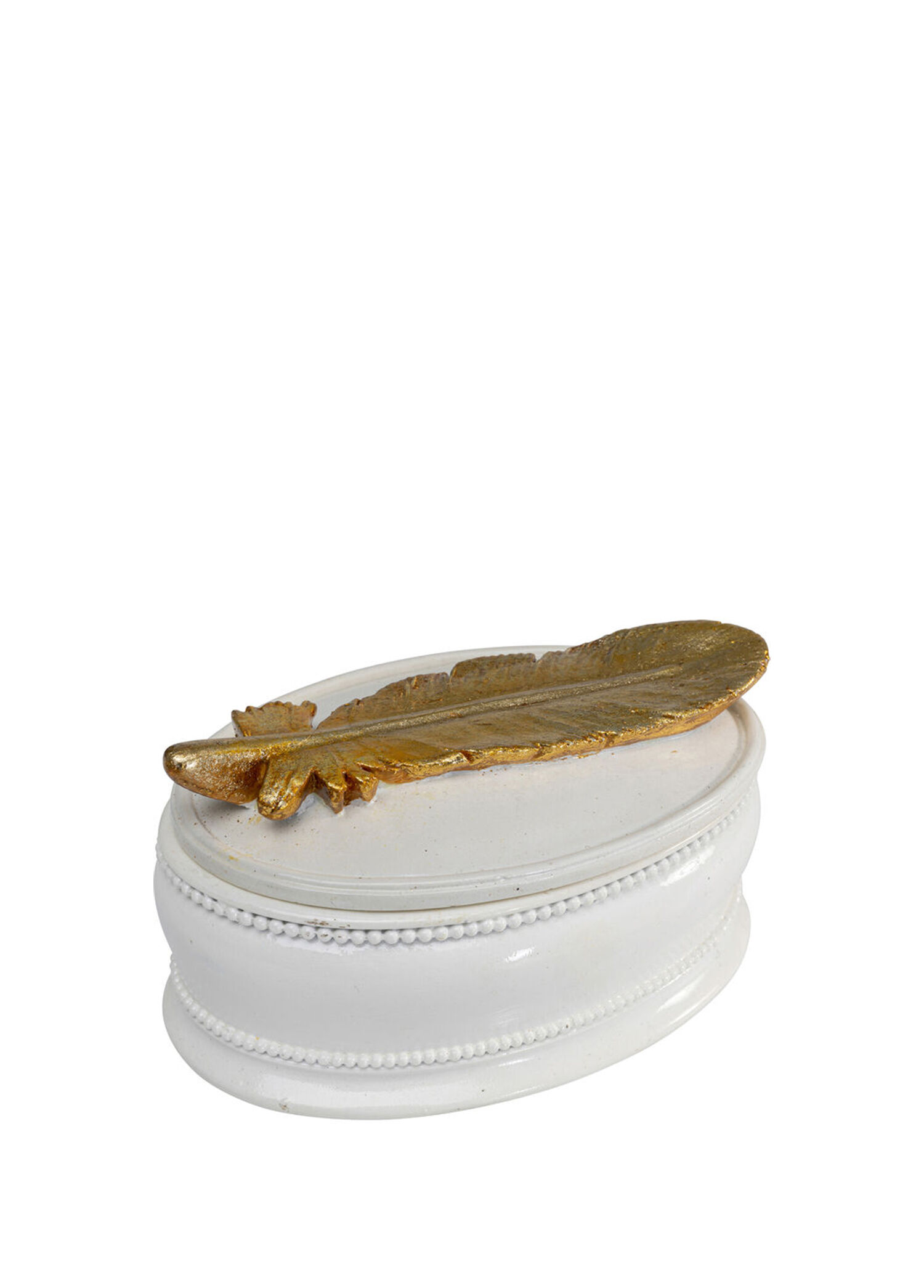 Jar Ava Beyaz Polyresin Dekoratif Kutu