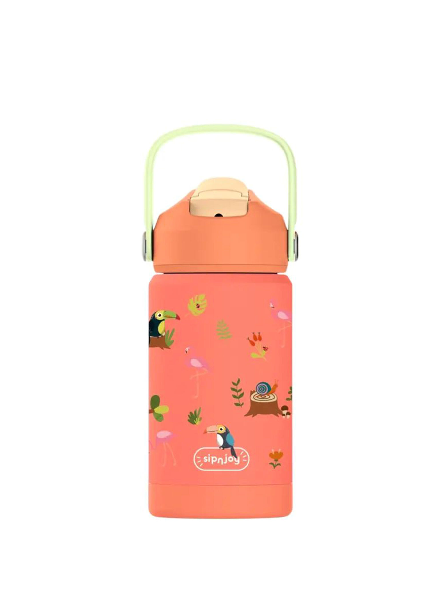 FlipSip Jungle Jam Mercan Çelik Çocuk Termos Suluk 360 ml