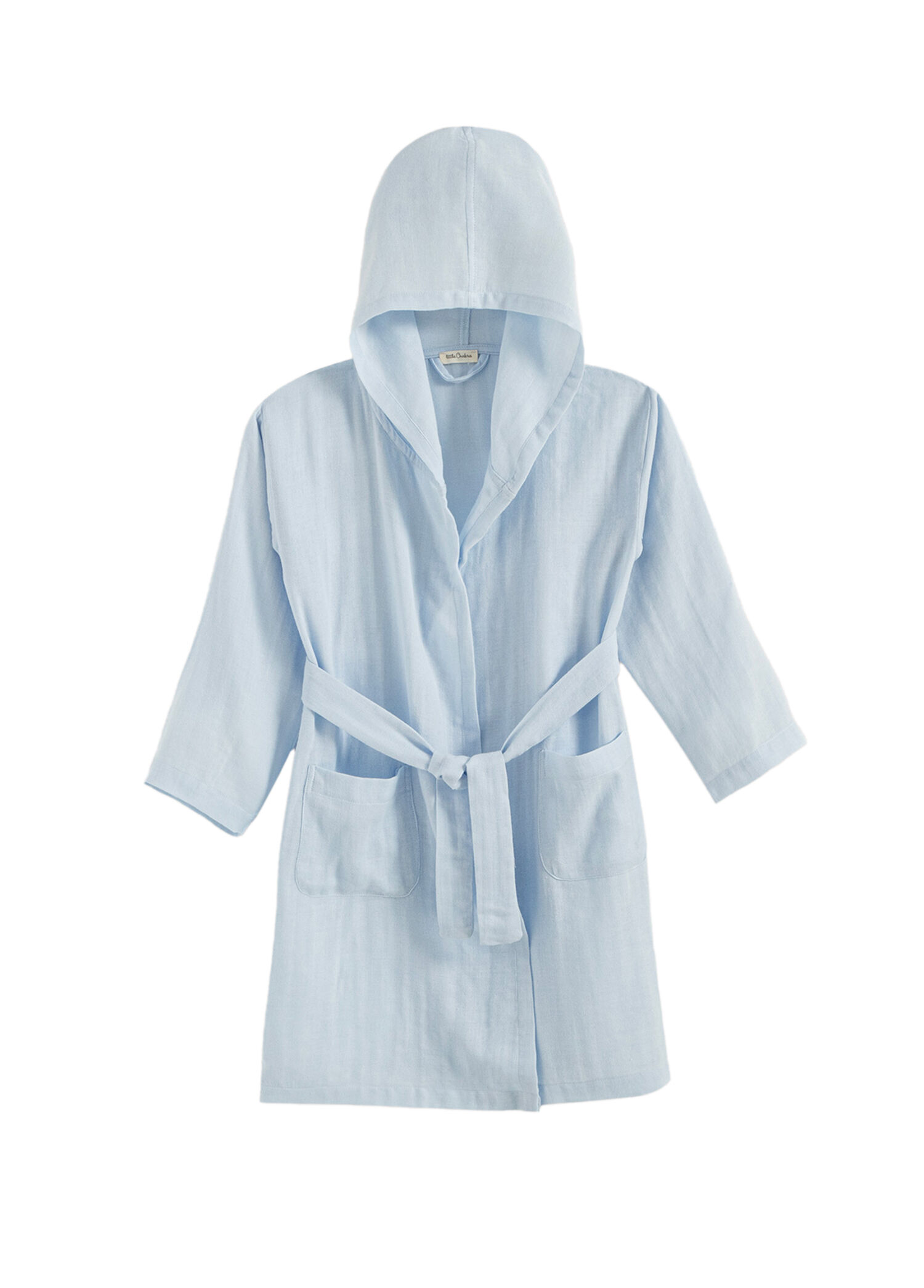 Lıttle Basic Mavi Müslin Unisex Çocuk Bornoz
