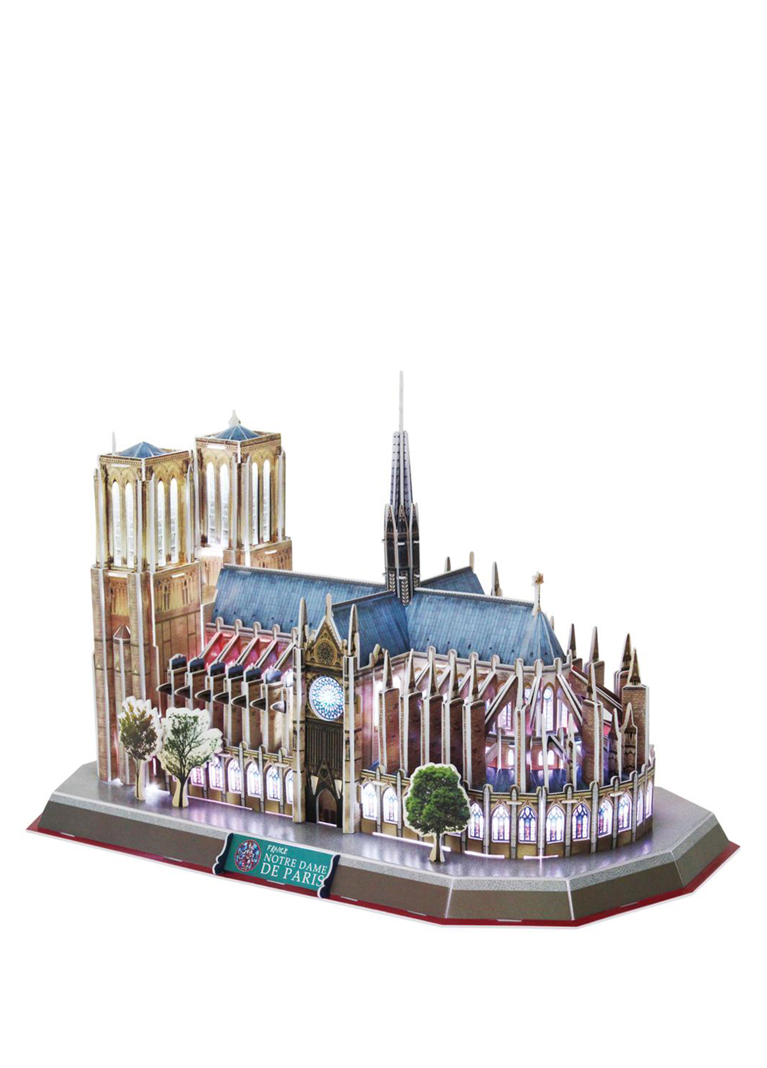 Fransa Notre Dame Kilisesi Led Işıklı 3D Puzzle 149 Parça