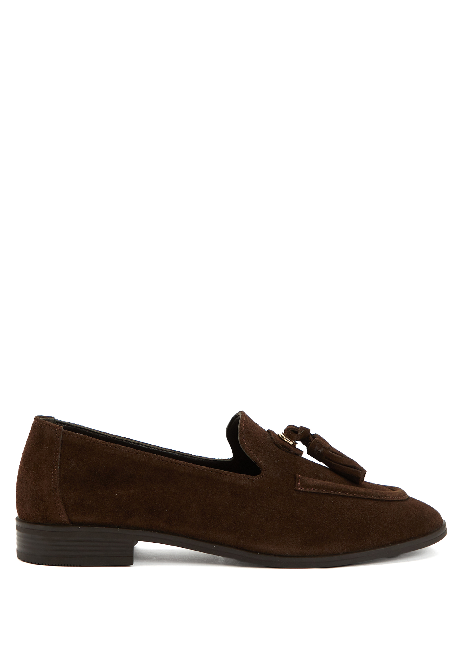 Koyu Kahverengi Kadın Süet Loafer
