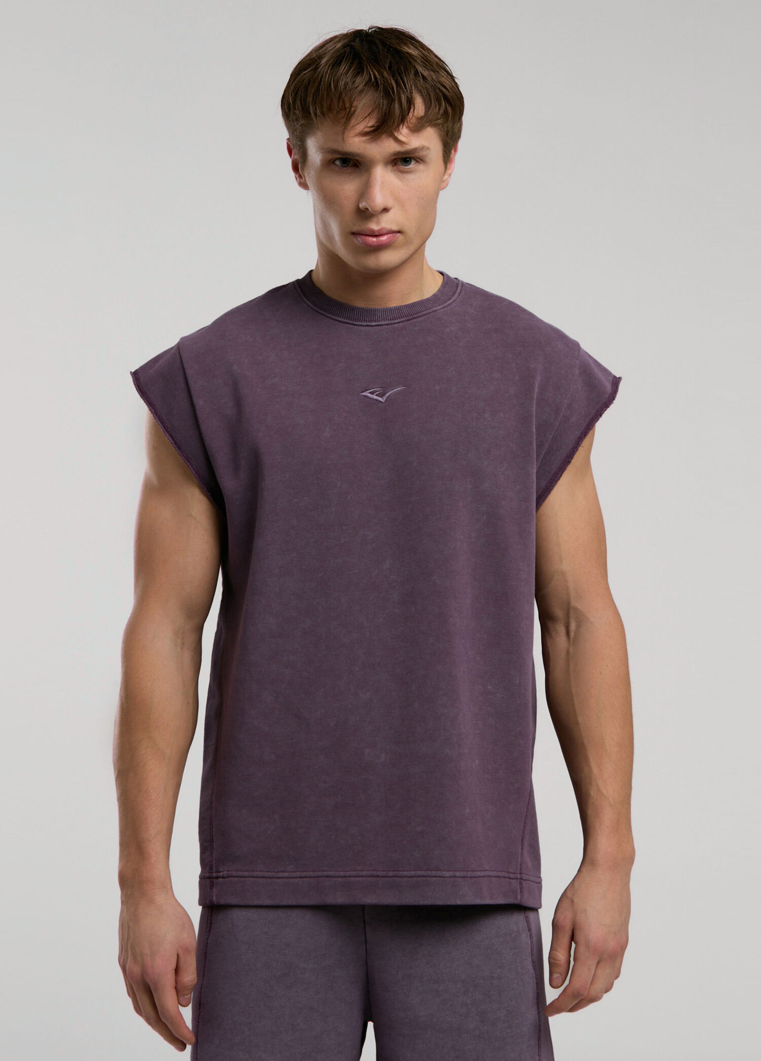 Bronx 1910 Mor Oversize Erkek Kolsuz Sweatshirt
