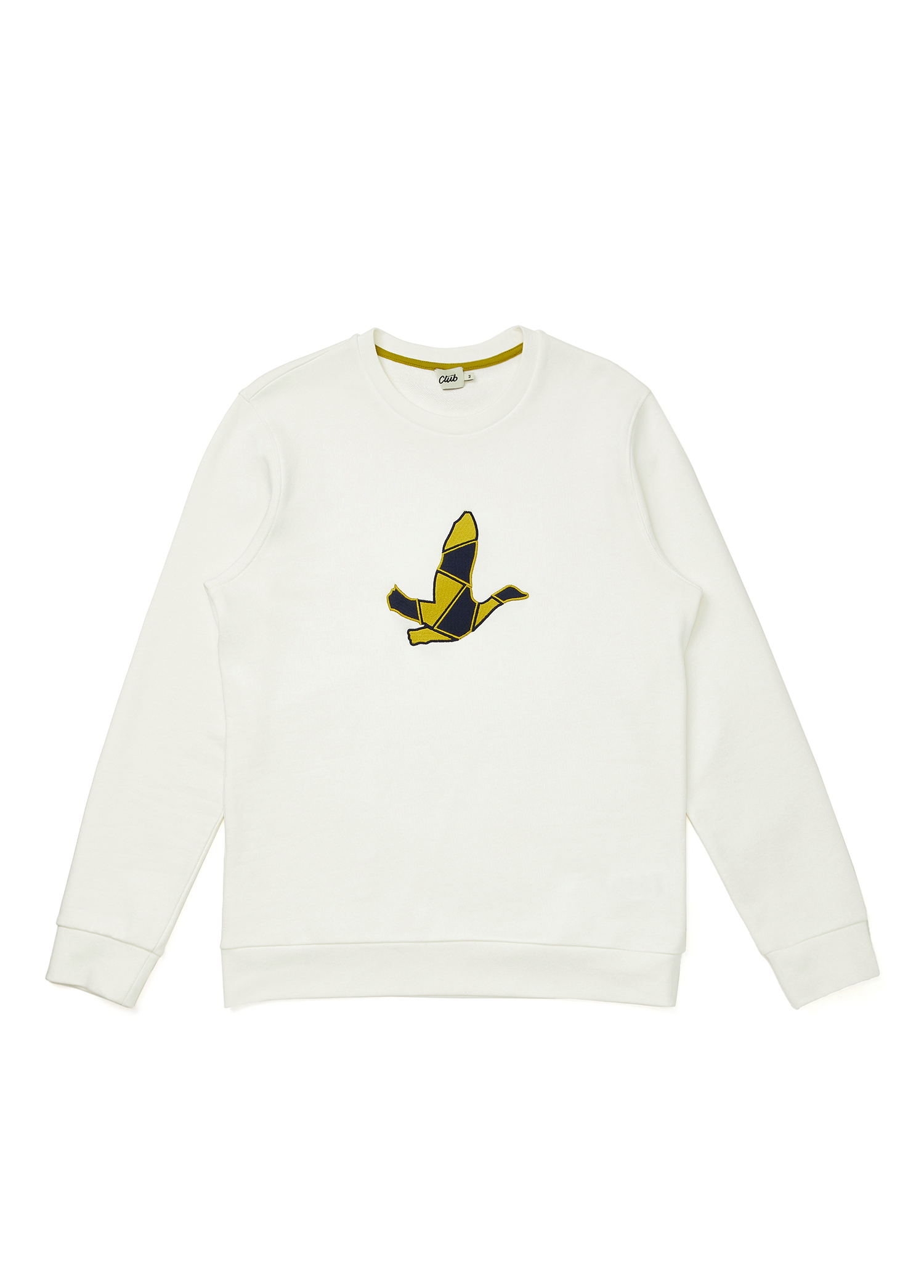 Beyaz Parçalı Kaz Nakışlı Sweatshirt_7