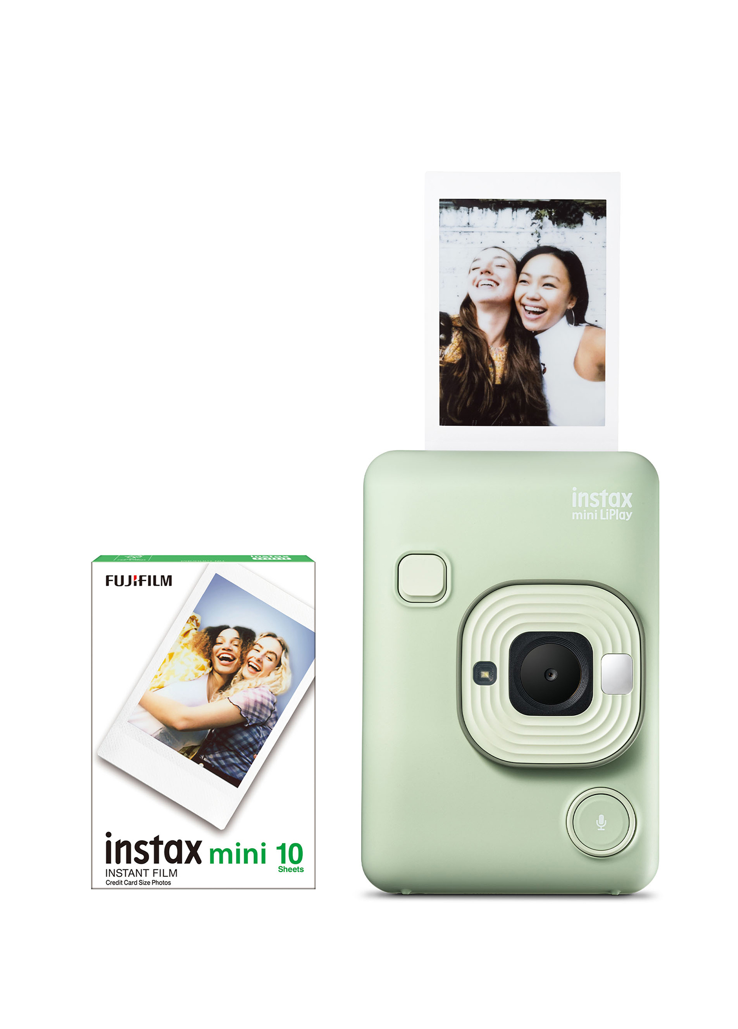 Instax Mini LiPlay Hybrid Matcha Green Fotoğraf Makinesi + 10'lu Film Seti