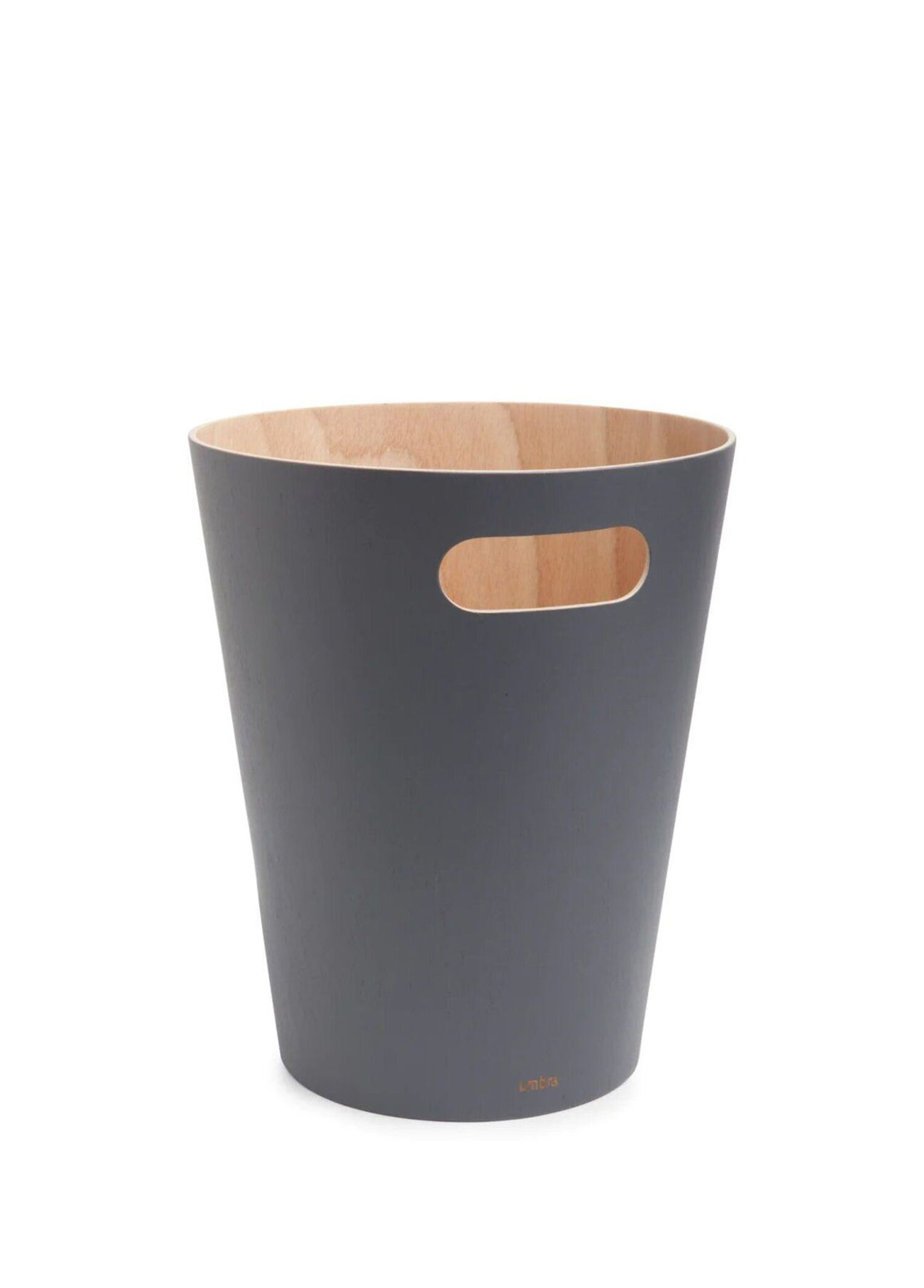 Woodrow Koyu Gri Ahşap Çöp Kovası 7,5 lt