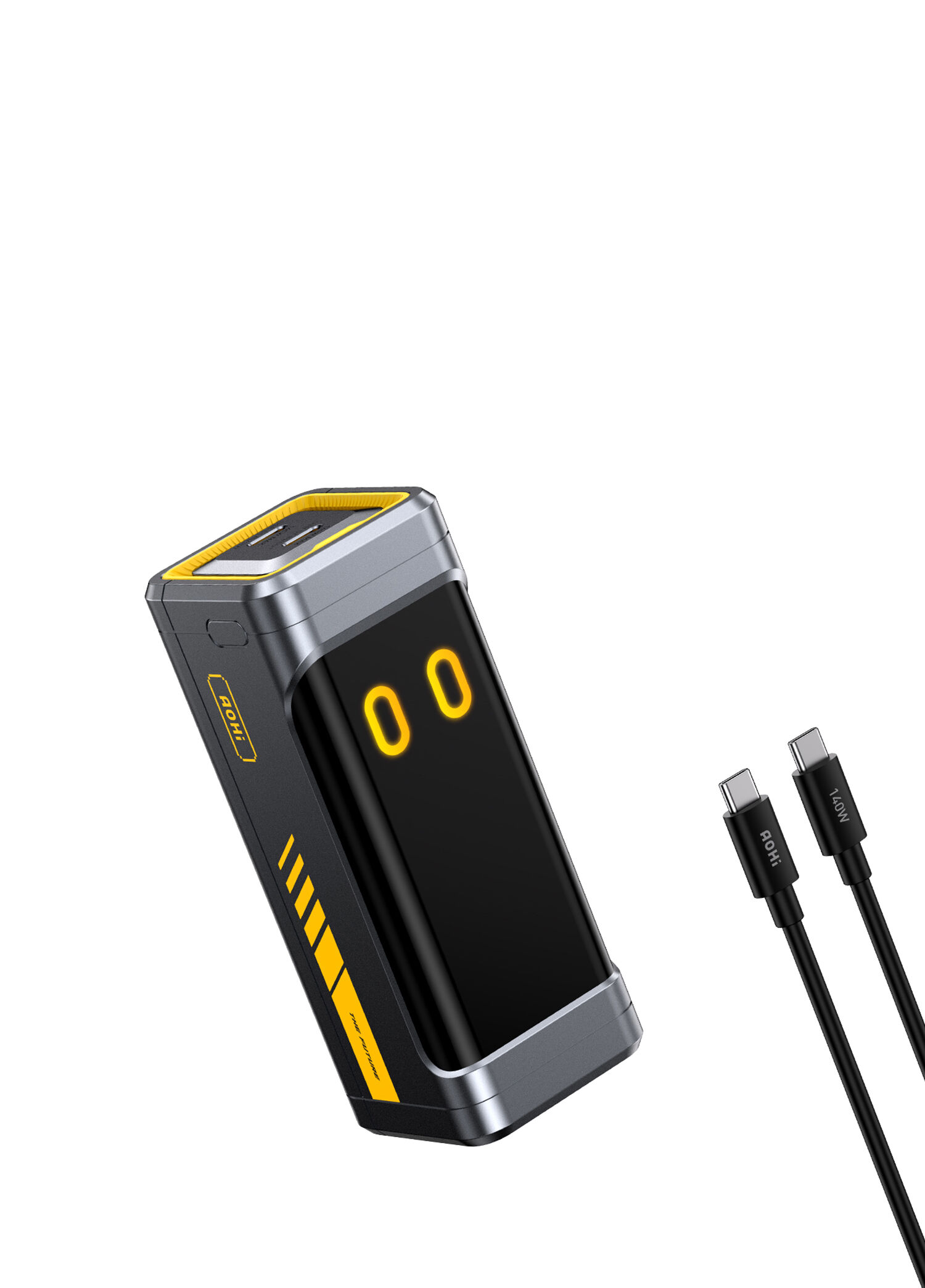 Starship Siyah Akıllı Dijital Göstergeli 2’si 1 Arada Taşınabilir 10.000 mAh 210W PD3.1 Powerbank