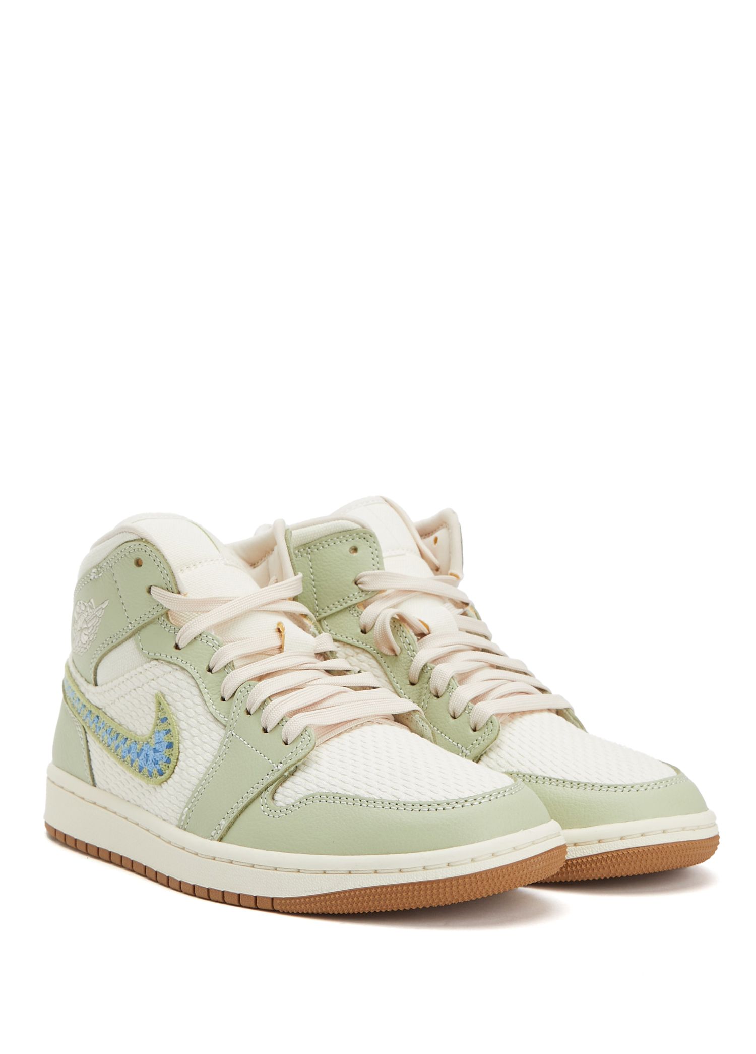 Nike Yeşil Kadın Air Jordan 1 Mid Se Yeşil Kadın Deri Sneaker