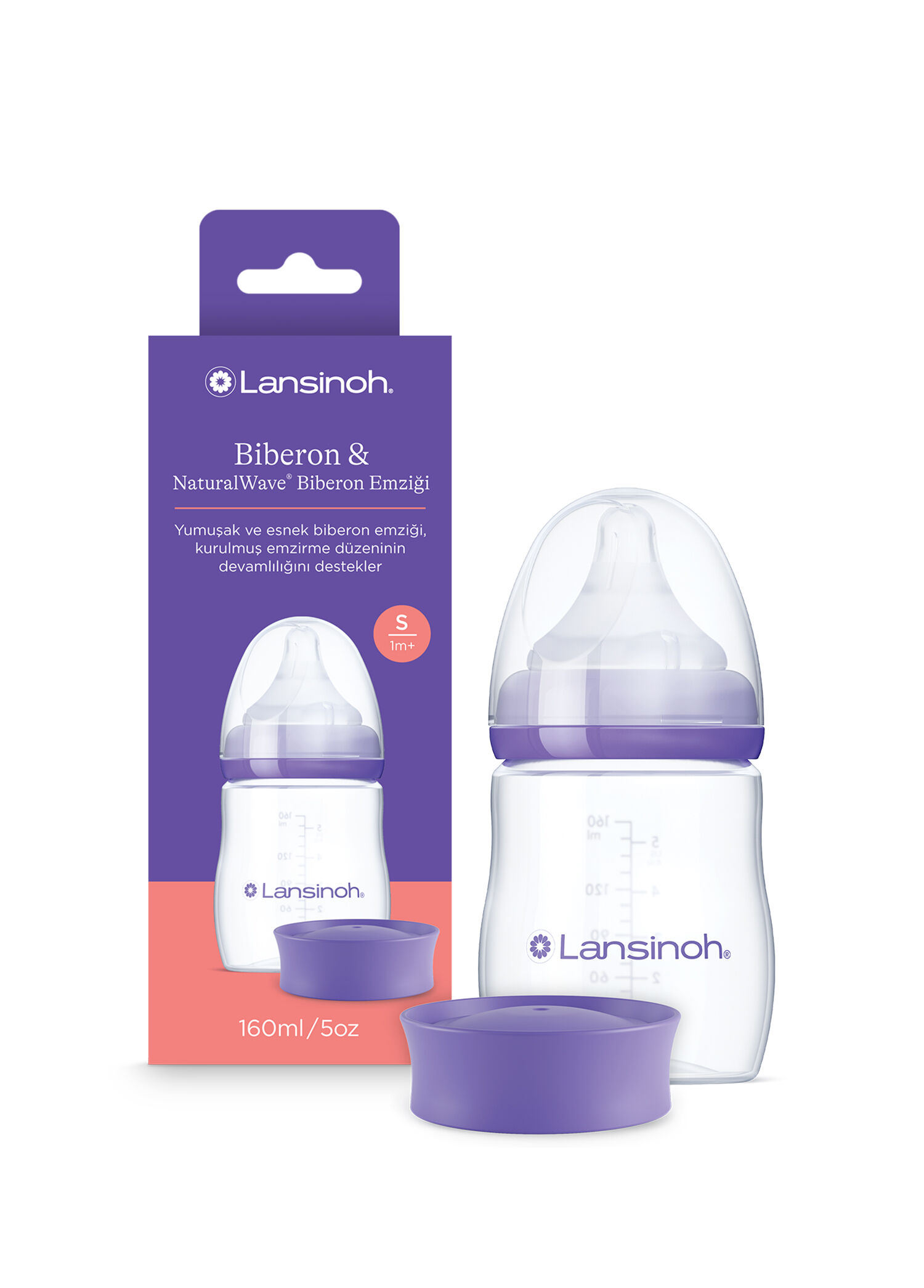 NaturalWave® 1 Ay+ Biberon Emziği PP Biberon 160 ml