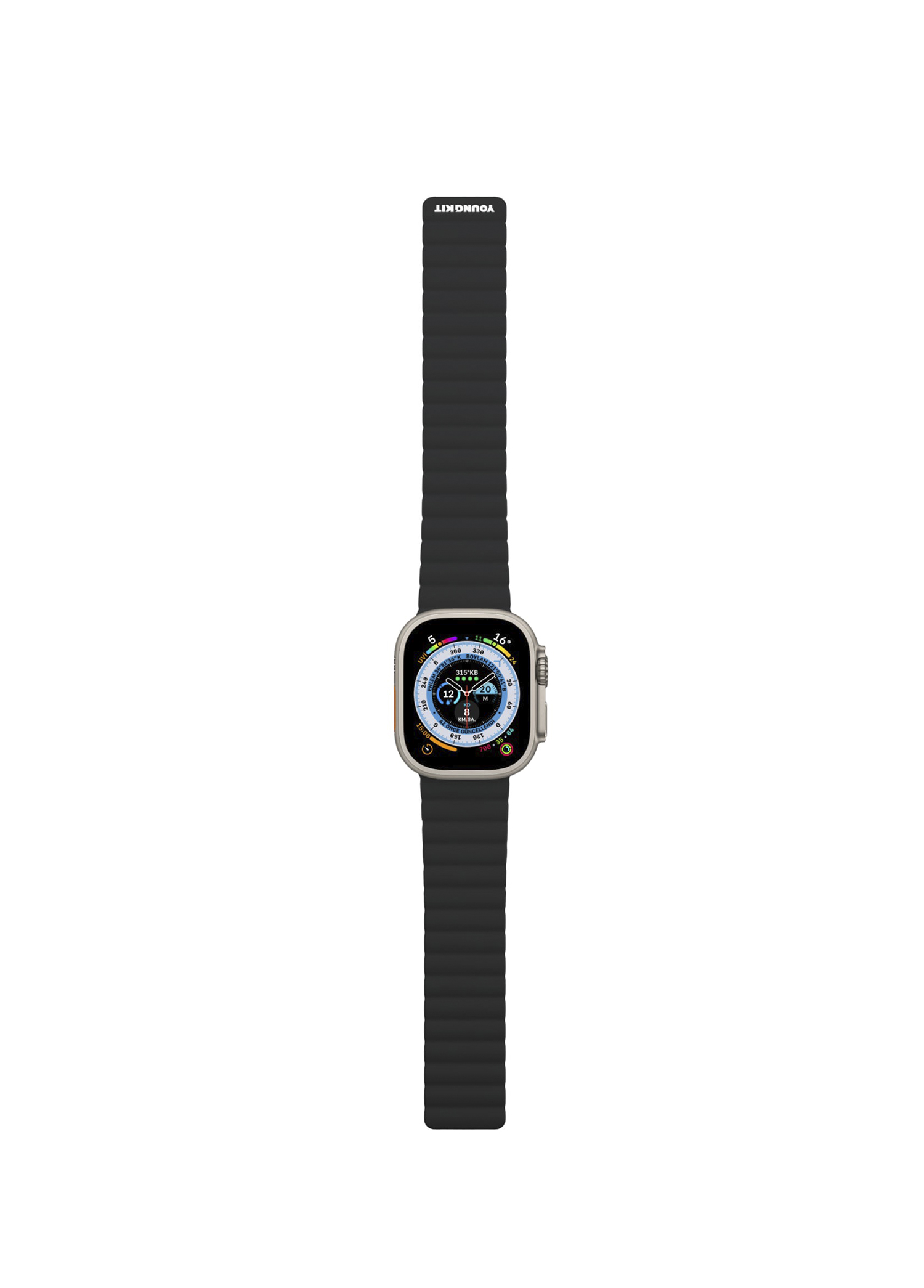 Apple Watch Uyumlu 38/40/41 mm Turuncu Minimalist Akıllı Saat Kordonu