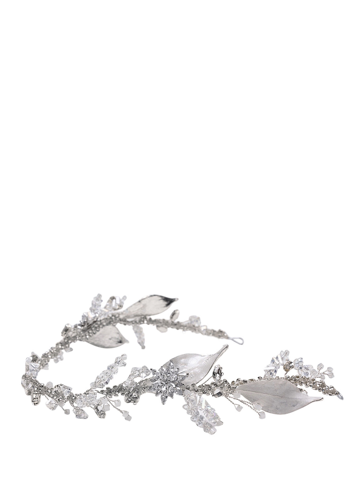 Cassia Kristal Swarovski Taşlı ve Yapraklı Kadın Saç Aksesuarı
