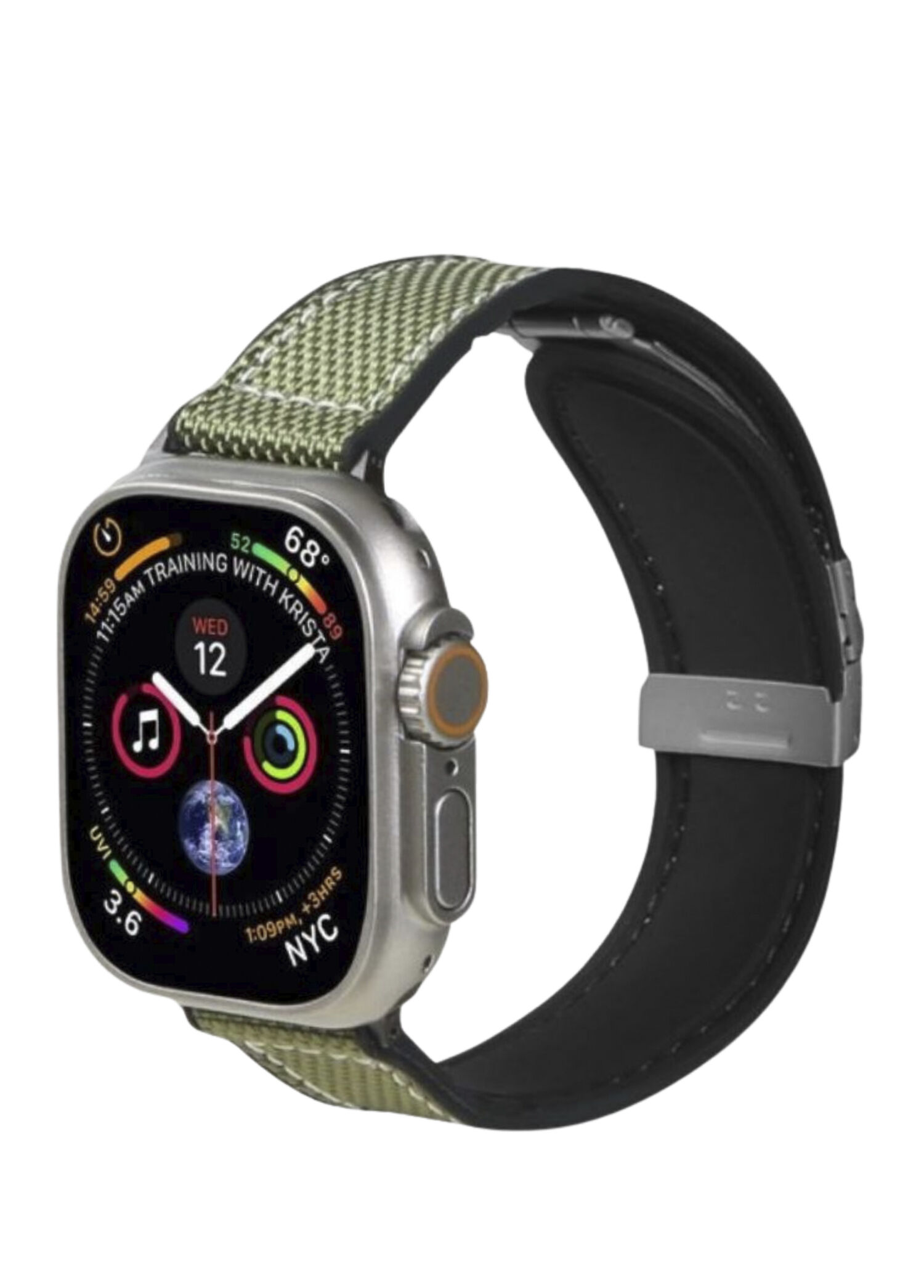 Apple Watch Yeşil Kanvas Akıllı Saat Kordon