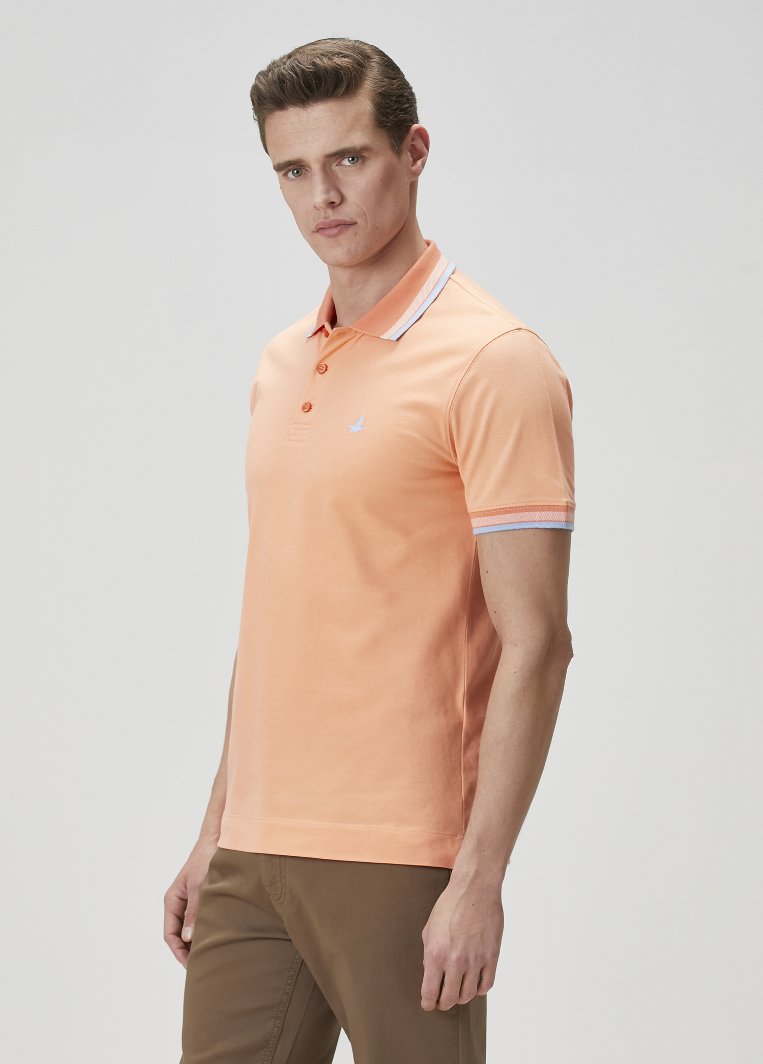 Comfort Fit Kayısı Polo T-shirt_3