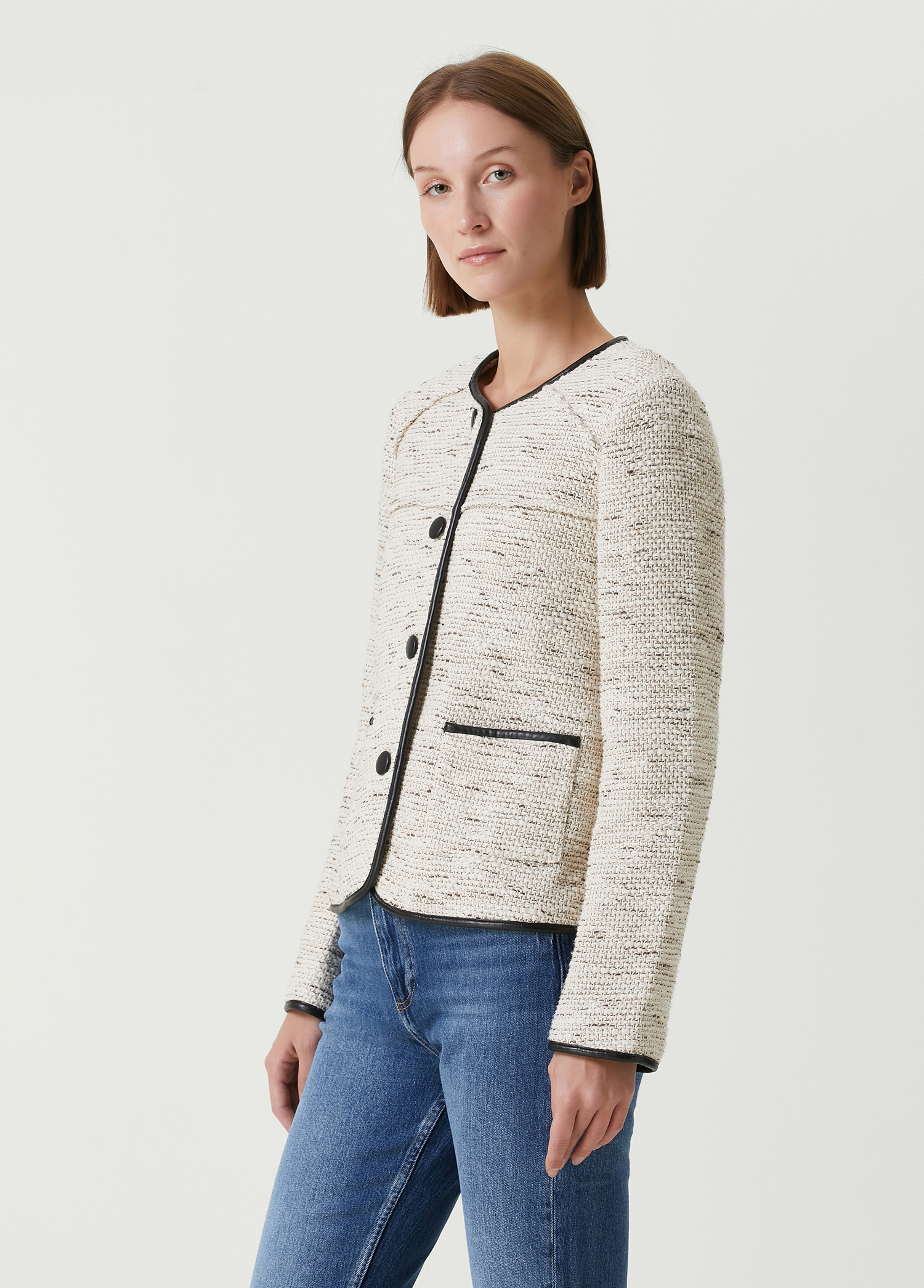 Mirabelle Krem Tweed Ceket