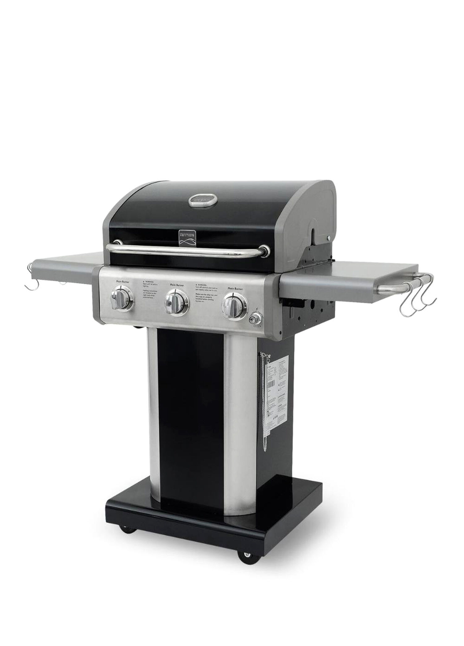 Siyah Metal 3 Ocaklı Gazlı Barbekü