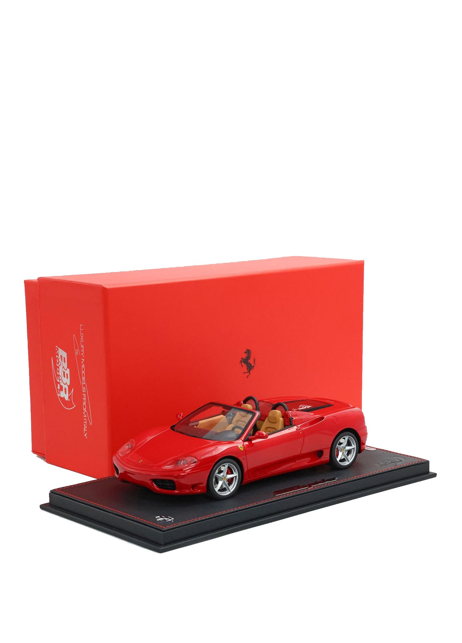 BBR - 1:18 Ferrari 360 Modena Spider Resin Kapalı Minyatür Kırmızı