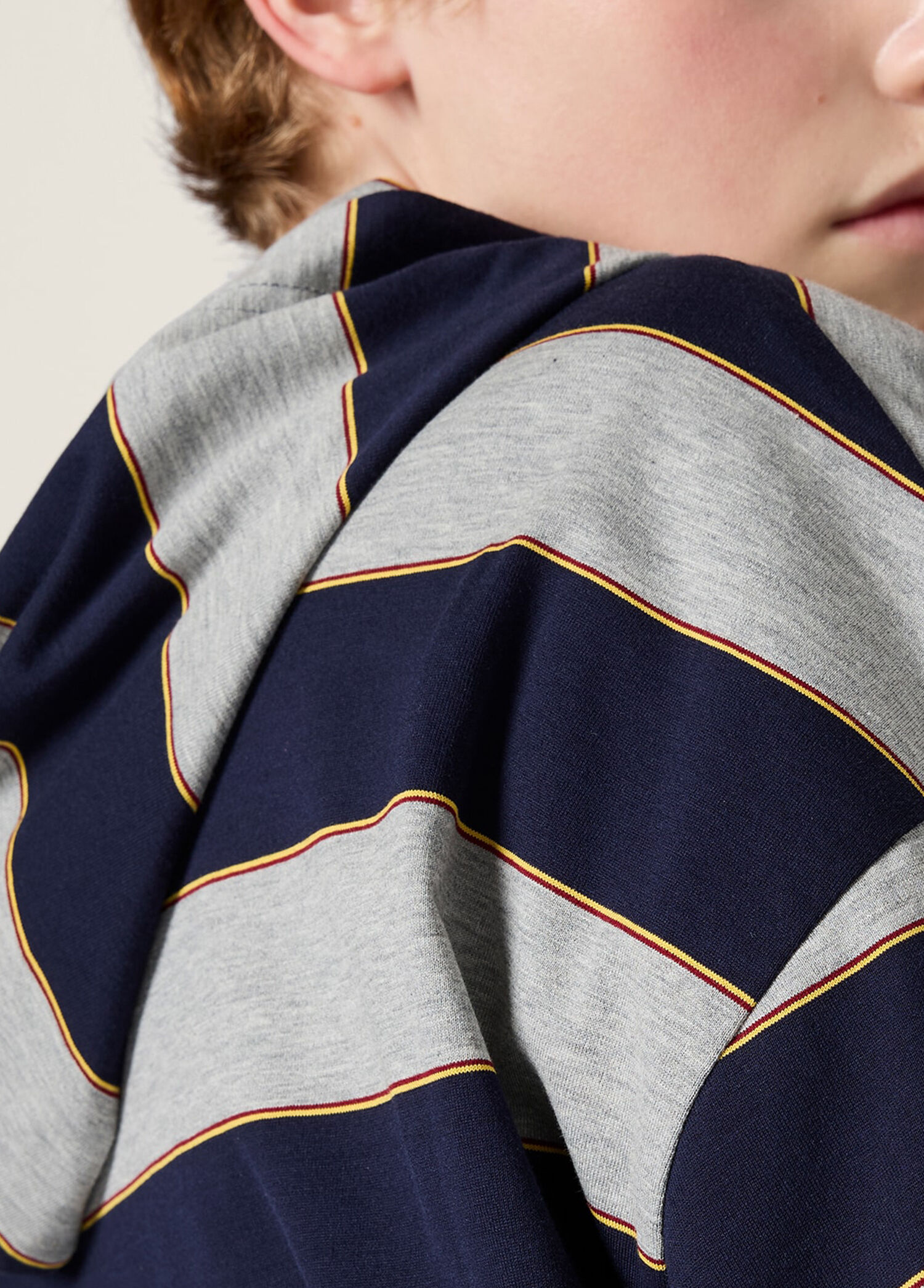Miu Miu Mavi Kadın Mavi Çizgili Jarse Kapüşonlu Kadın Sweatshirt