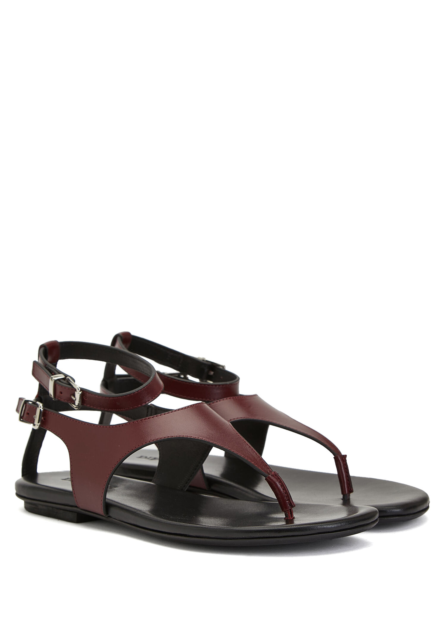 Burgundy Women's Leather Sandals