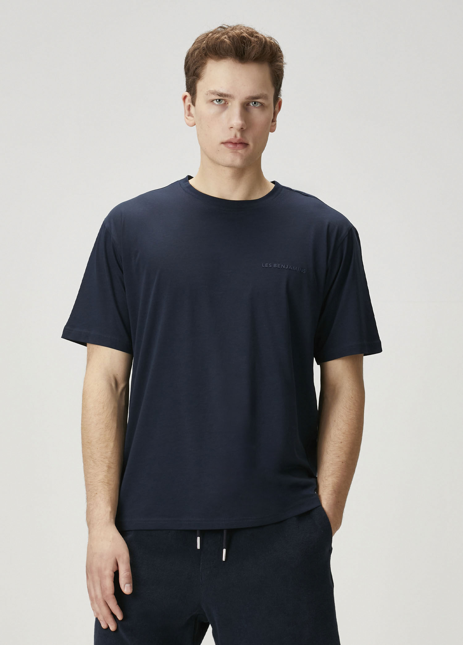 Lacivert Logo Baskılı T-shirt