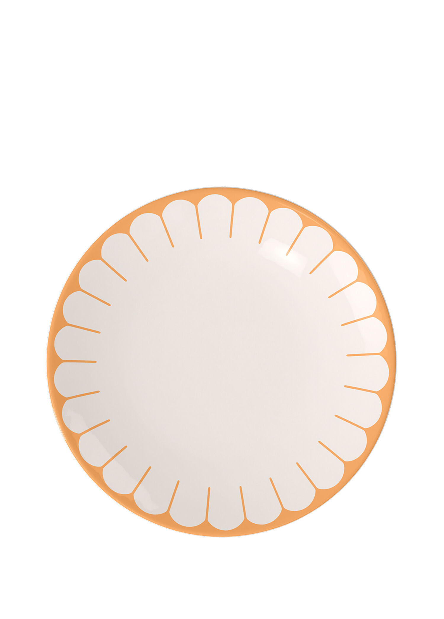 Fleur Soleil Turuncu Porselen Yemek Tabağı 27 cm